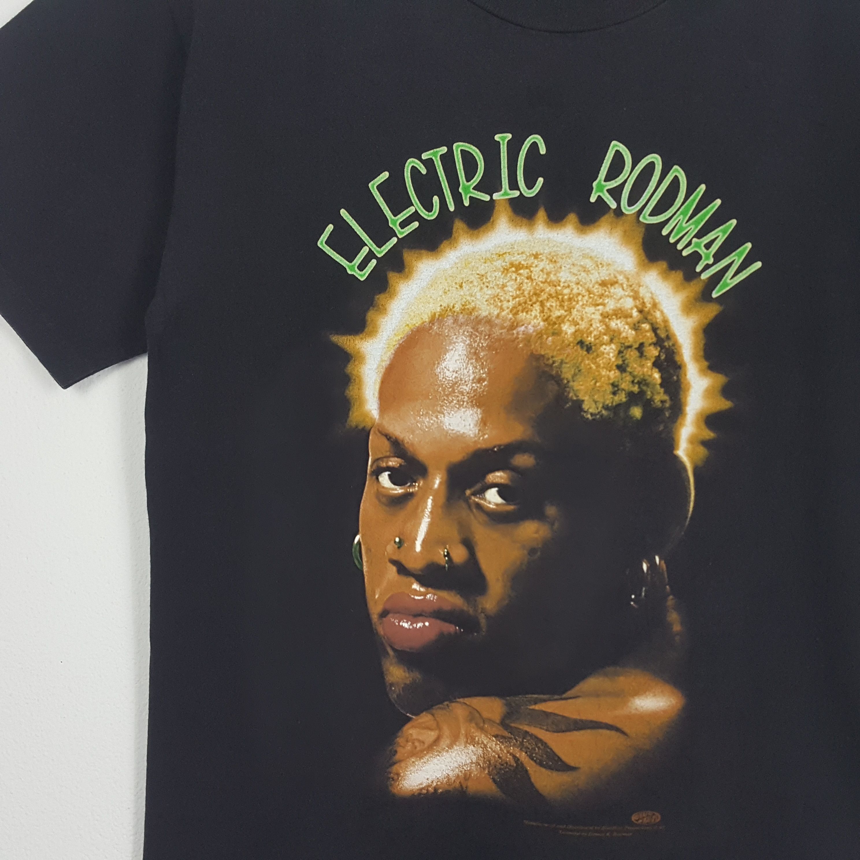 NBA Vintage 90's ELECTRIC RODMAN NBA icon nice design t-shirt Size US L / EU 52-54 / 3 - 6 Thumbnail