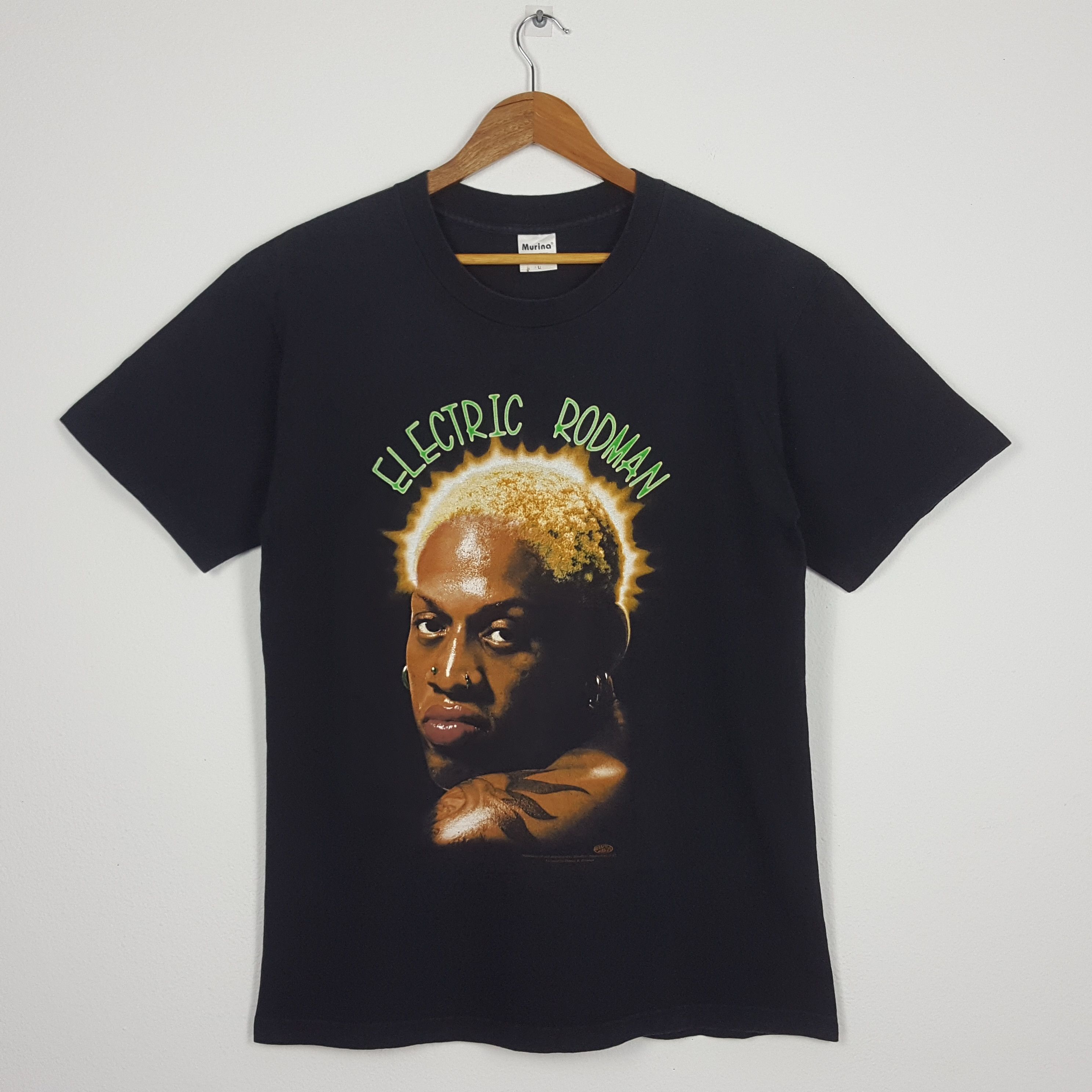 NBA Vintage 90's ELECTRIC RODMAN NBA icon nice design t-shirt Size US L / EU 52-54 / 3 - 1 Thumbnail