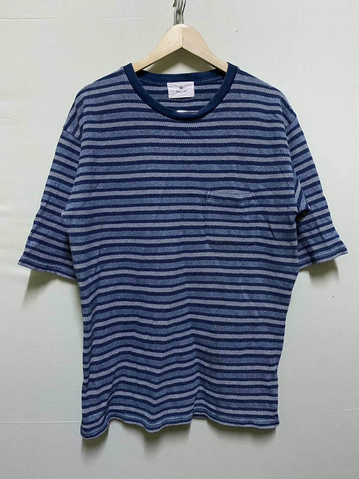 Indigo Indigo Stripe T Shirt Japan Size US L / EU 52-54 / 3 - 1 Thumbnail