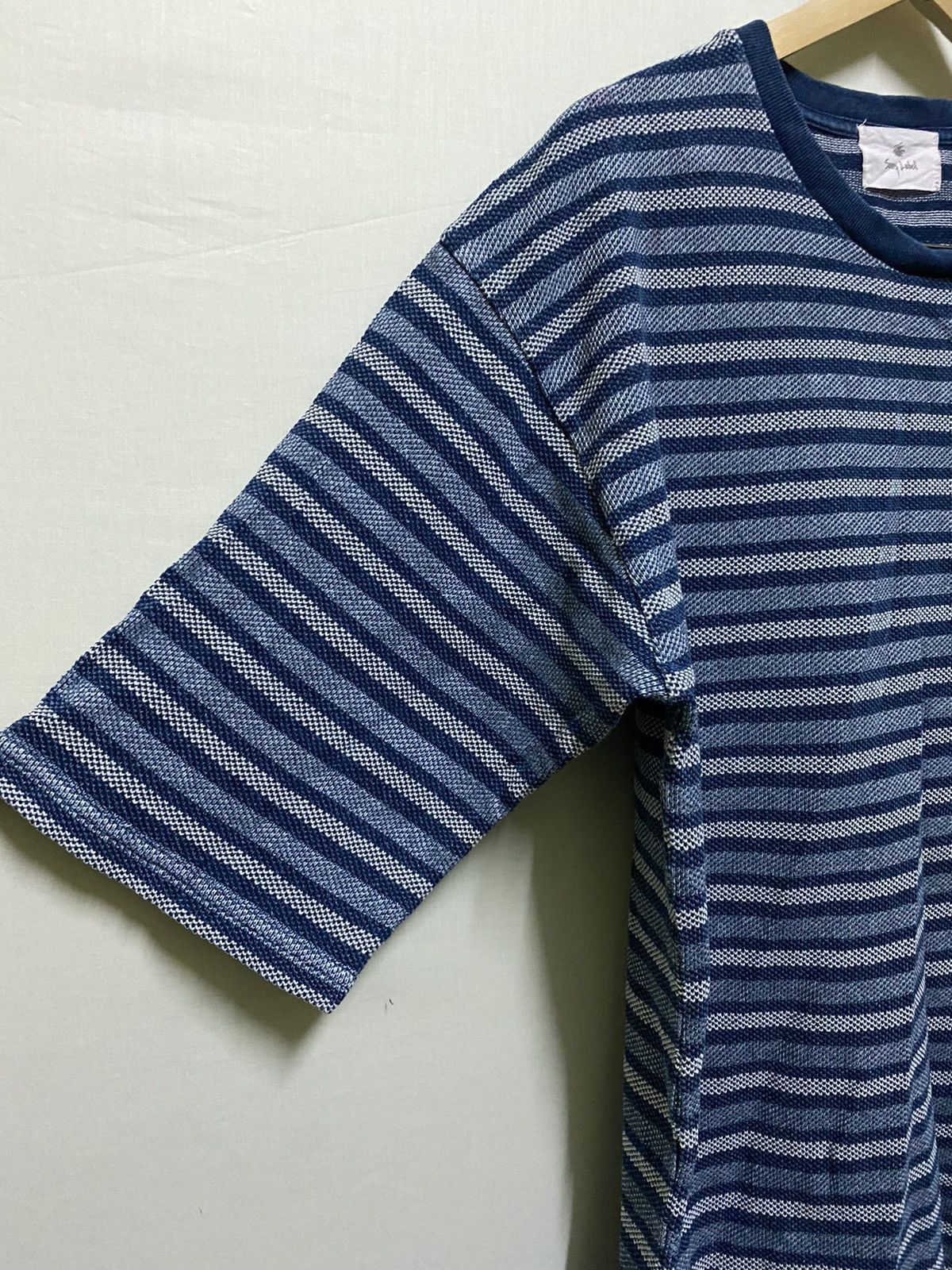 Indigo Indigo Stripe T Shirt Japan Size US L / EU 52-54 / 3 - 2 Thumbnail