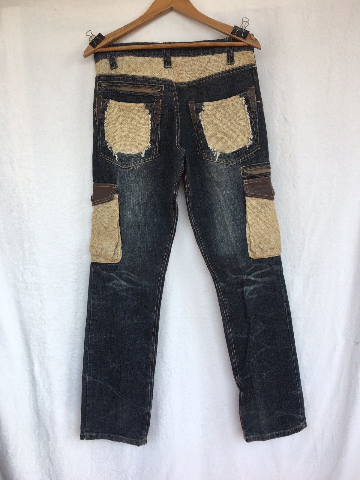 Japanese Brand Cargo jeans Size US 33 - 12 Thumbnail