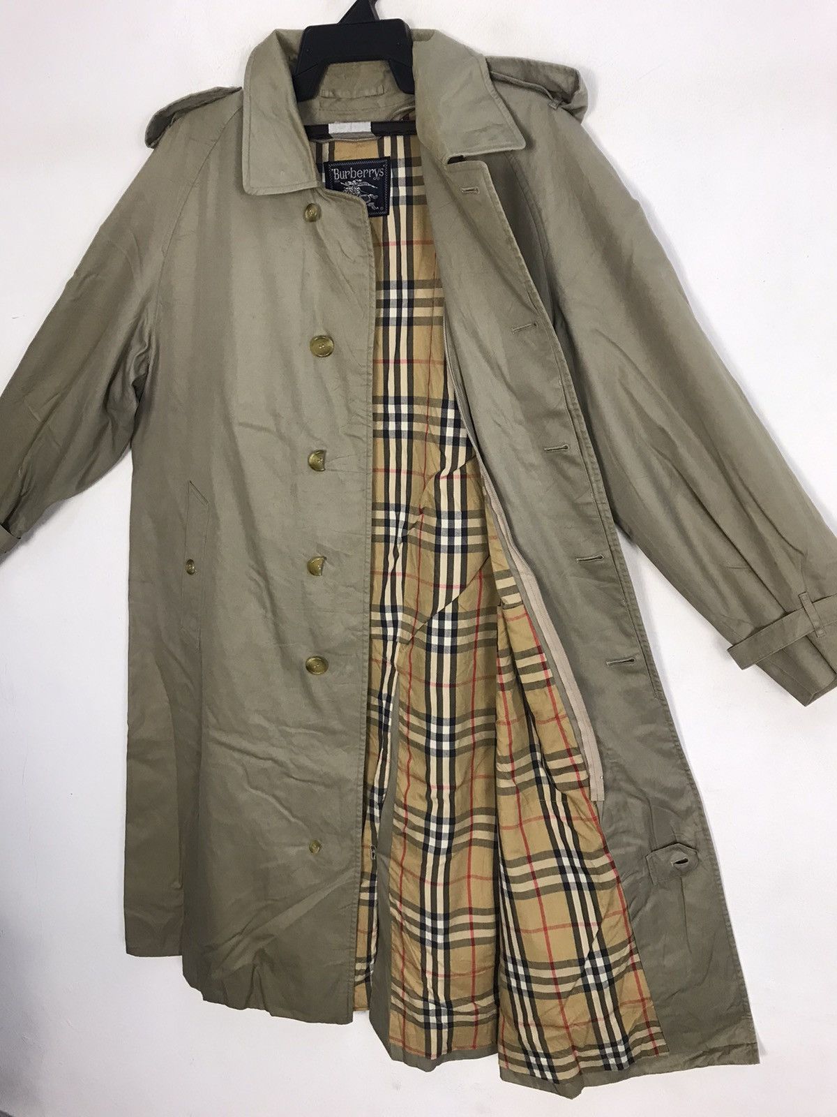 Burberry × Designer Burberrys Prorsum Nova Checked Monogram Trench Coat K2288j Size US L / EU 52-54 / 3 - 3 Thumbnail