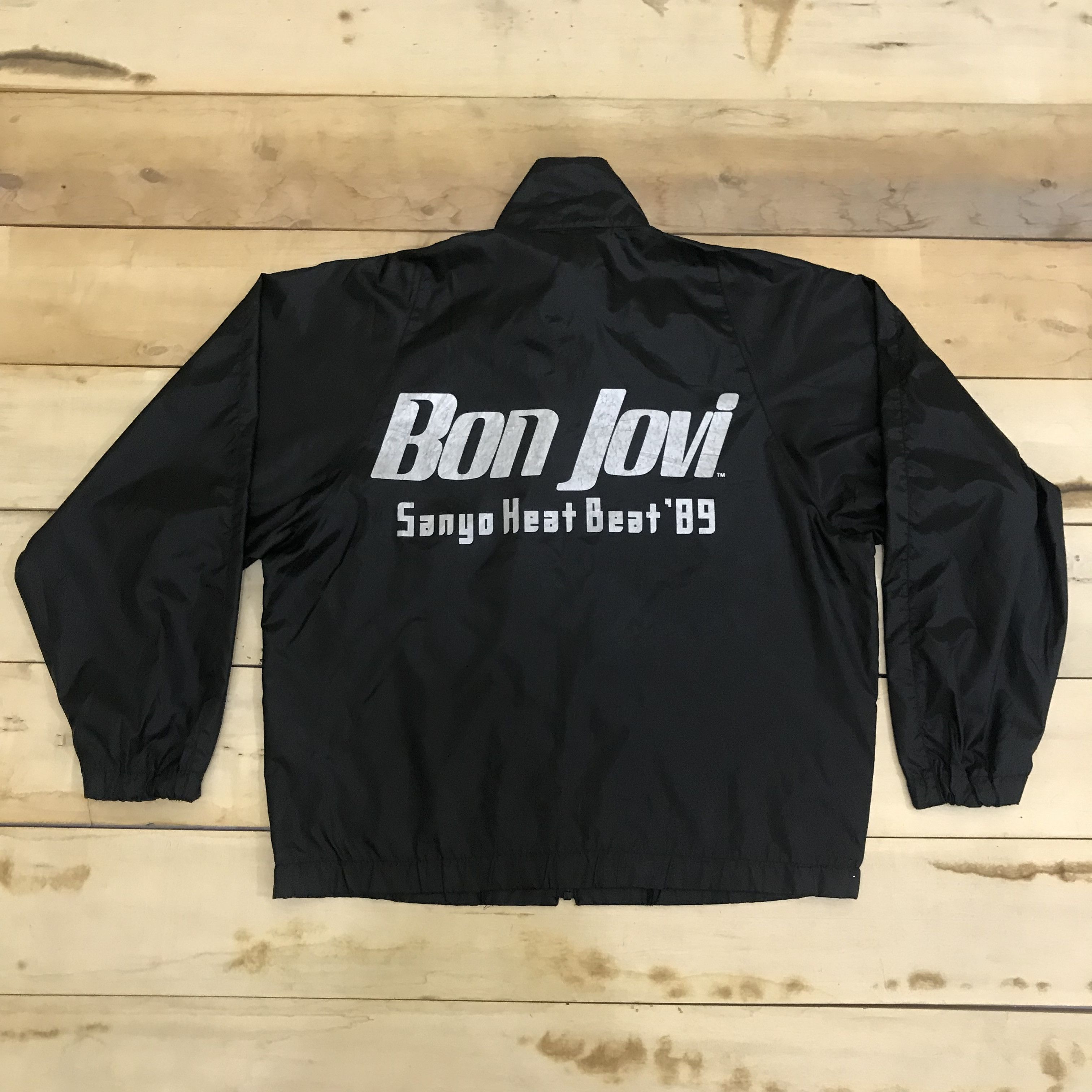 Band Tees × Vintage Z124 VTG BON JOVI SANYO HEAT BEAT 1989 TOUR WINDBREAKER Size US L / EU 52-54 / 3 - 1 Thumbnail