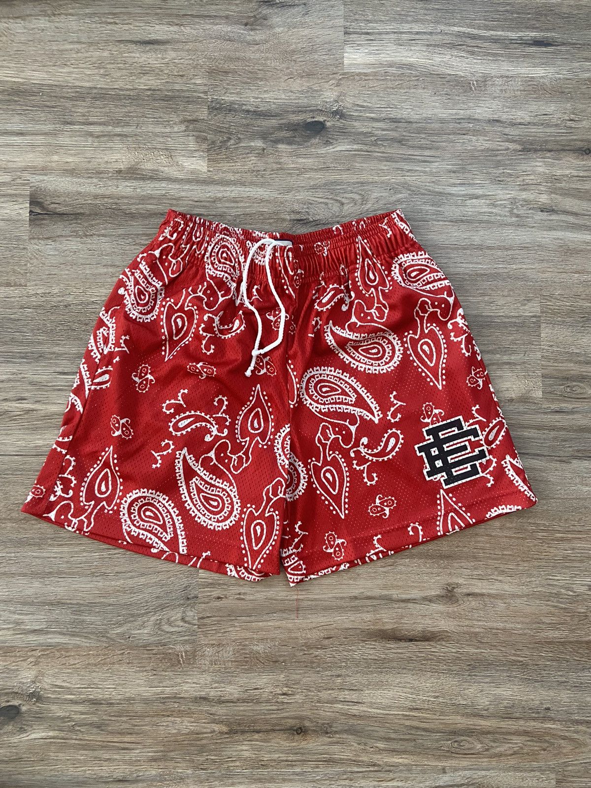 image of Eric Emanuel Eric Emmanuel Paisley Red Shorts, Men's (Size 34)