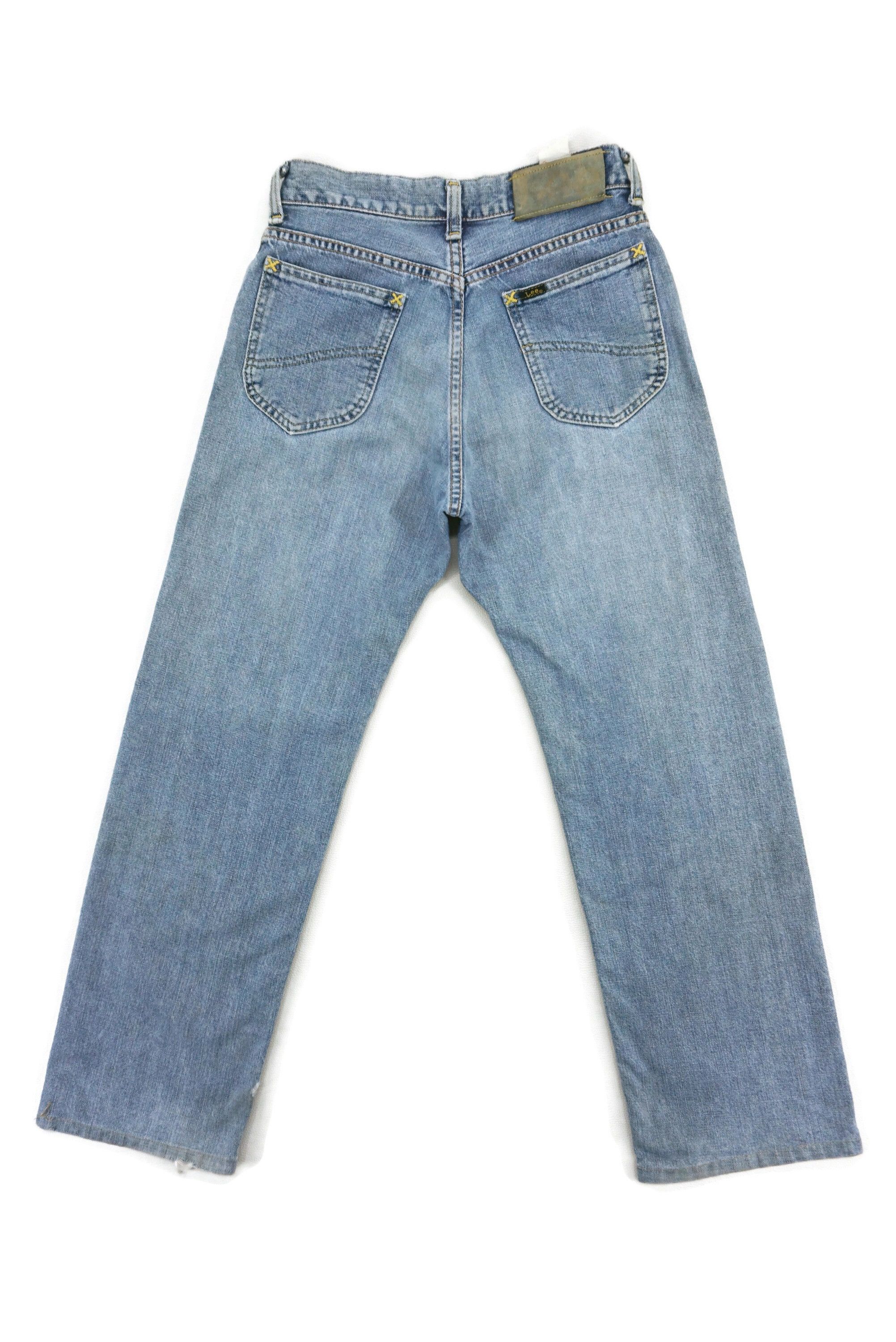 image of Straight Leg Jeans Miss Lee Riders Distressed Pants in Blue, Women's (Size 26)