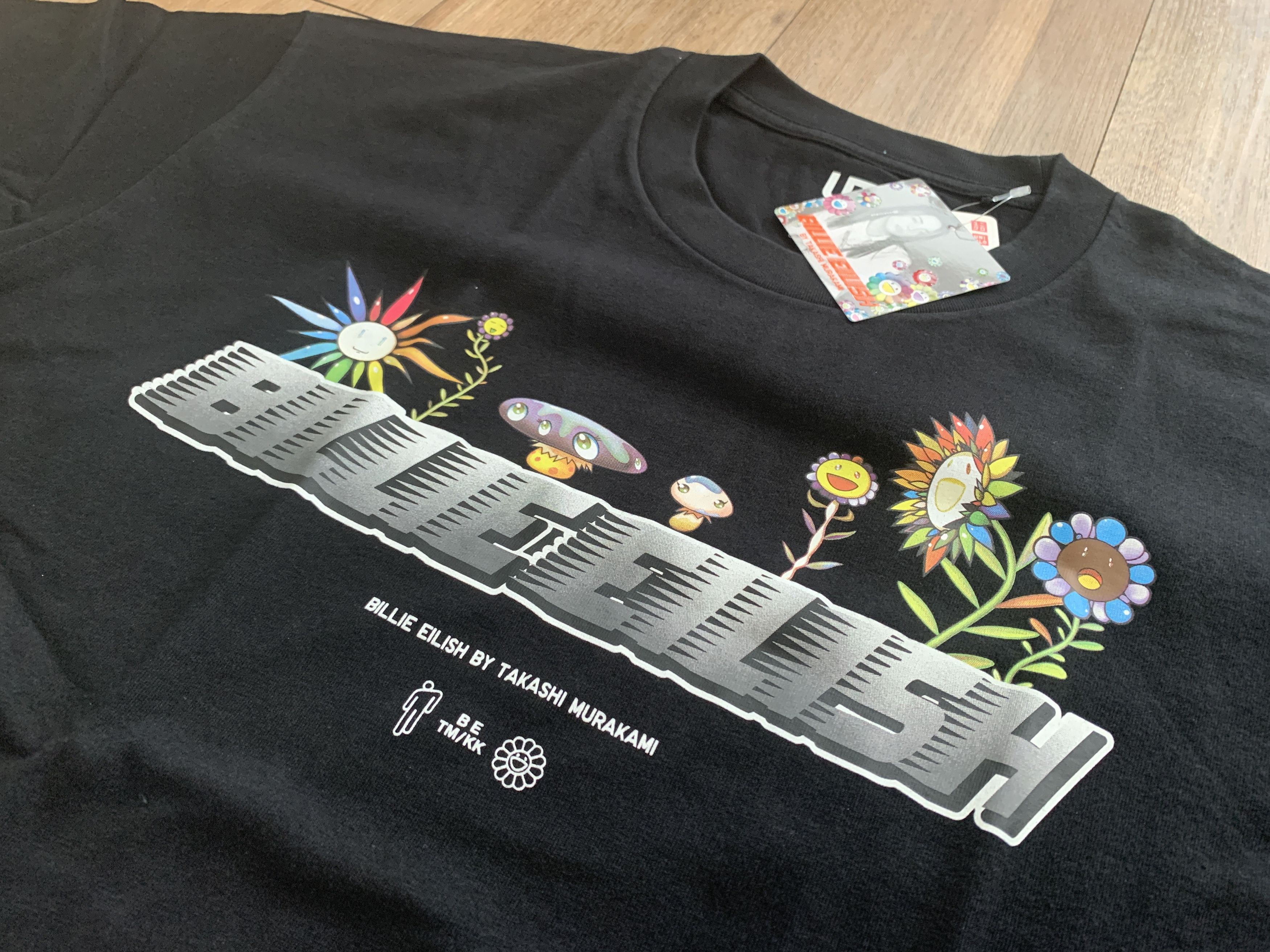 Billie Eilish Small S UNIQLO BILLIE EILISH TAKASHI MURAKAMI BLACK T-SHIRT Size US S / EU 44-46 / 1 - 2 Thumbnail