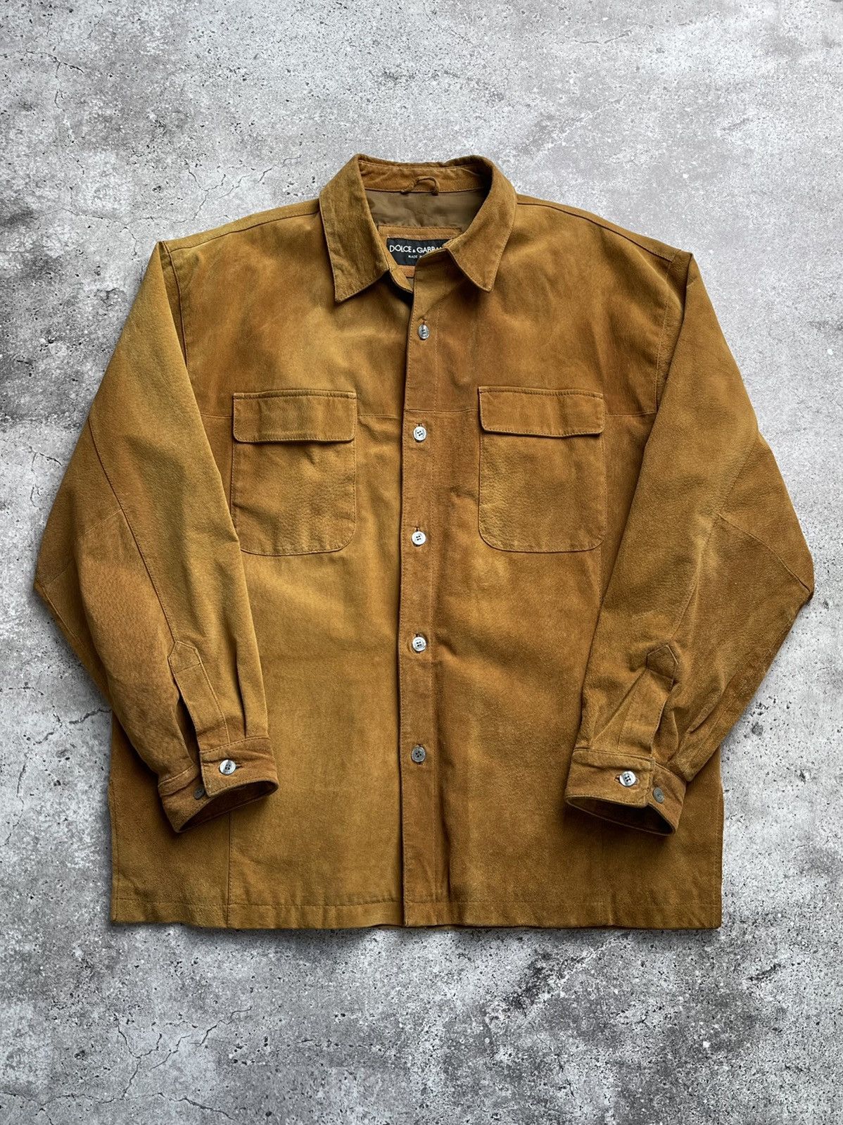 Dolce & Gabbana Dolce&Gabbana Vintage Suede Leather Jacket Size US XL / EU 56 / 4 - 1 Thumbnail
