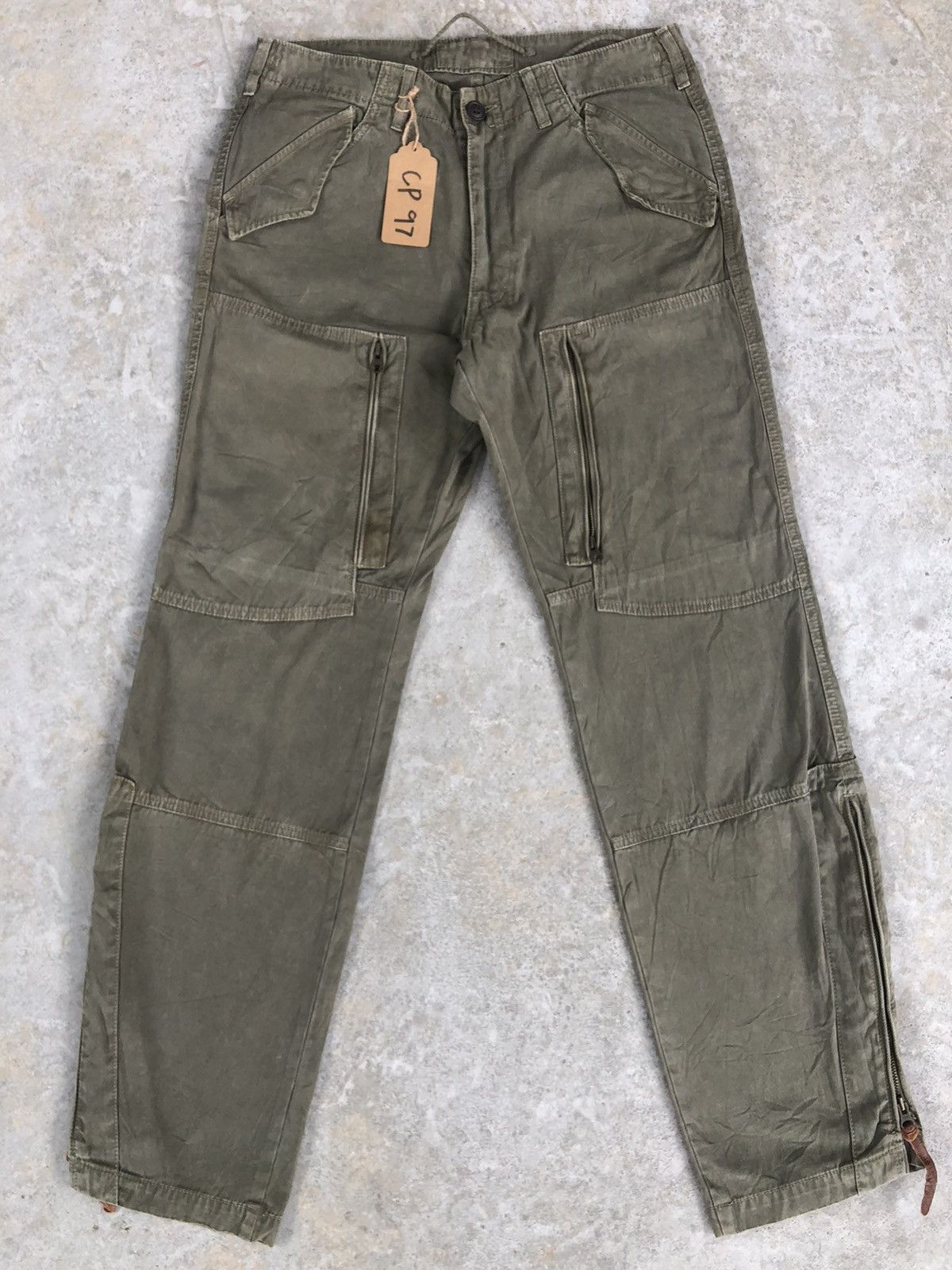 image of Seditionaries Japanese Sage De Cret Cargo Pants Tactical Multipocket in Green, Men's (Size 32)