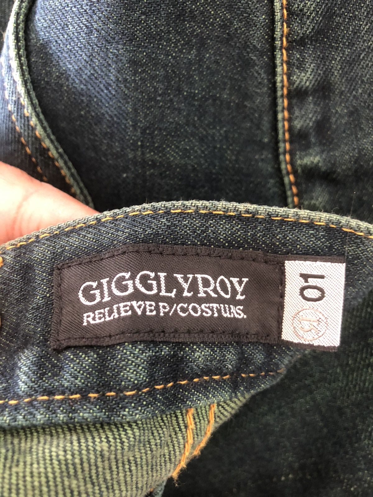 Japanese Brand Gigglyroy Patchwork jeans distressed denim Size US 33 - 16 Thumbnail