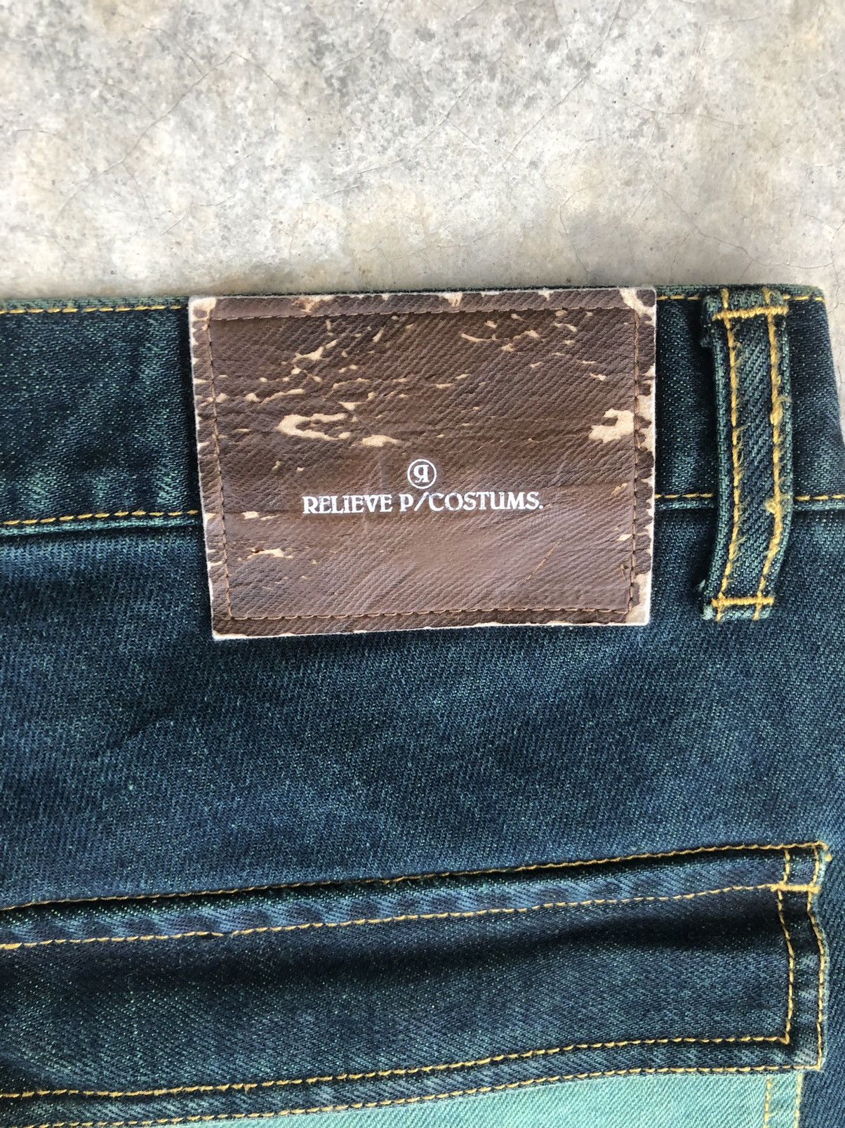 Japanese Brand Gigglyroy Patchwork jeans distressed denim Size US 33 - 15 Thumbnail