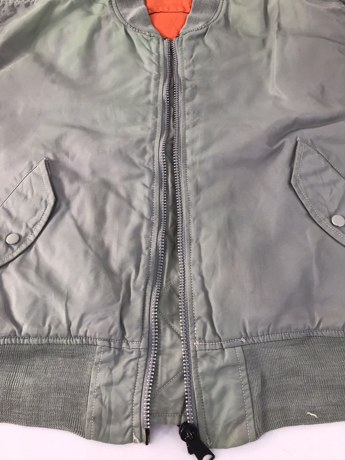 Vintage MA-1 Flight Military Bomber Jacket Flyer Intermediate K2285j Size US L / EU 52-54 / 3 - 3 Thumbnail