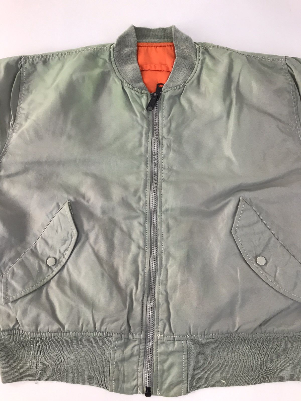 Vintage MA-1 Flight Military Bomber Jacket Flyer Intermediate K2285j Size US L / EU 52-54 / 3 - 2 Thumbnail