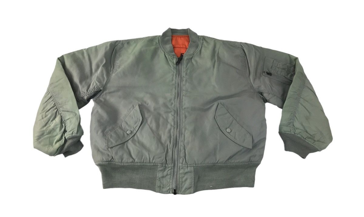 Vintage MA-1 Flight Military Bomber Jacket Flyer Intermediate K2285j Size US L / EU 52-54 / 3 - 1 Thumbnail