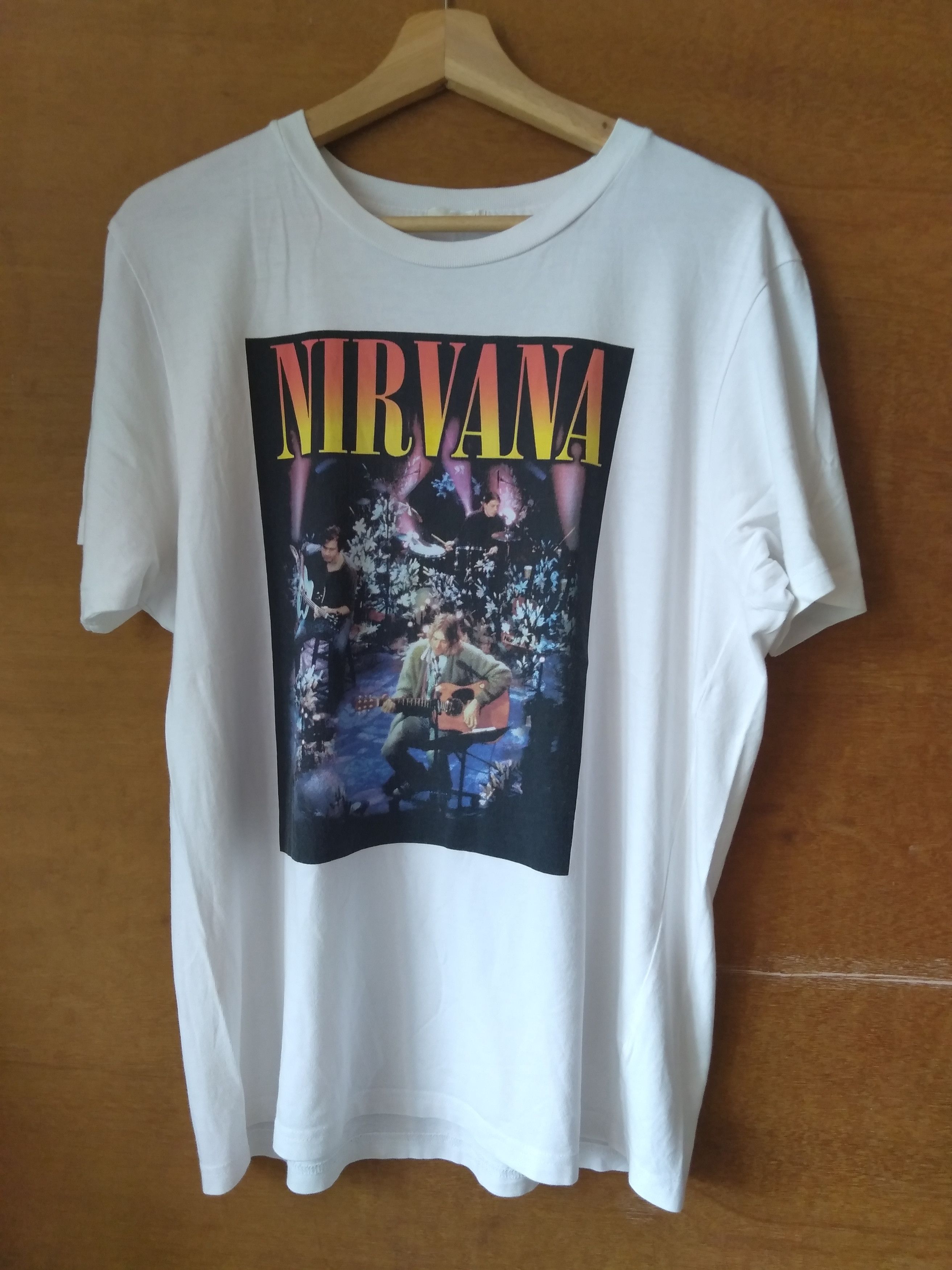 Image of Band Tees x Nirvana Vd4 in White, Men's (Size XL)