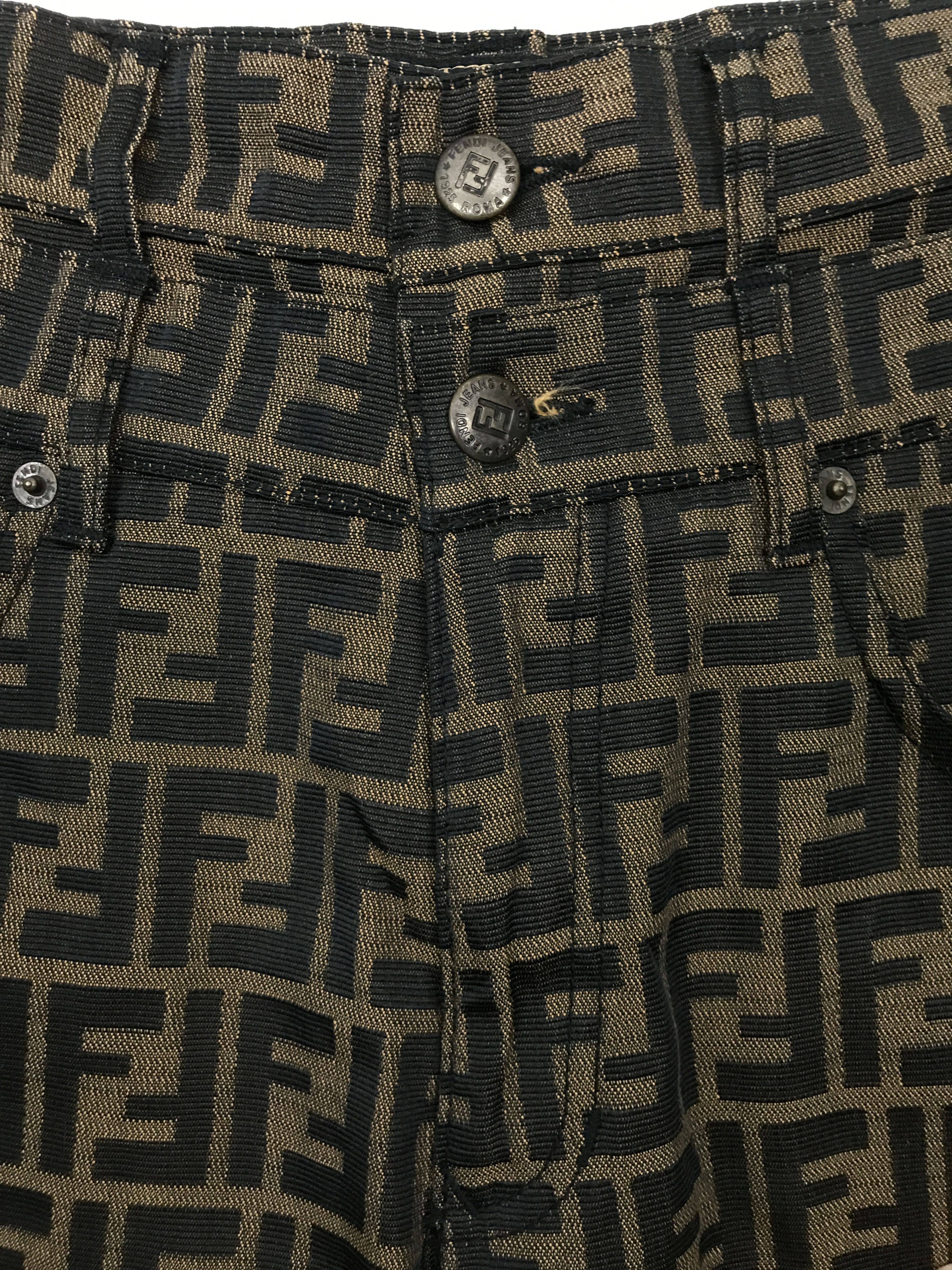 Fendi Vintage Fendi Jeans FF Monogram Size US 29 - 12 Thumbnail