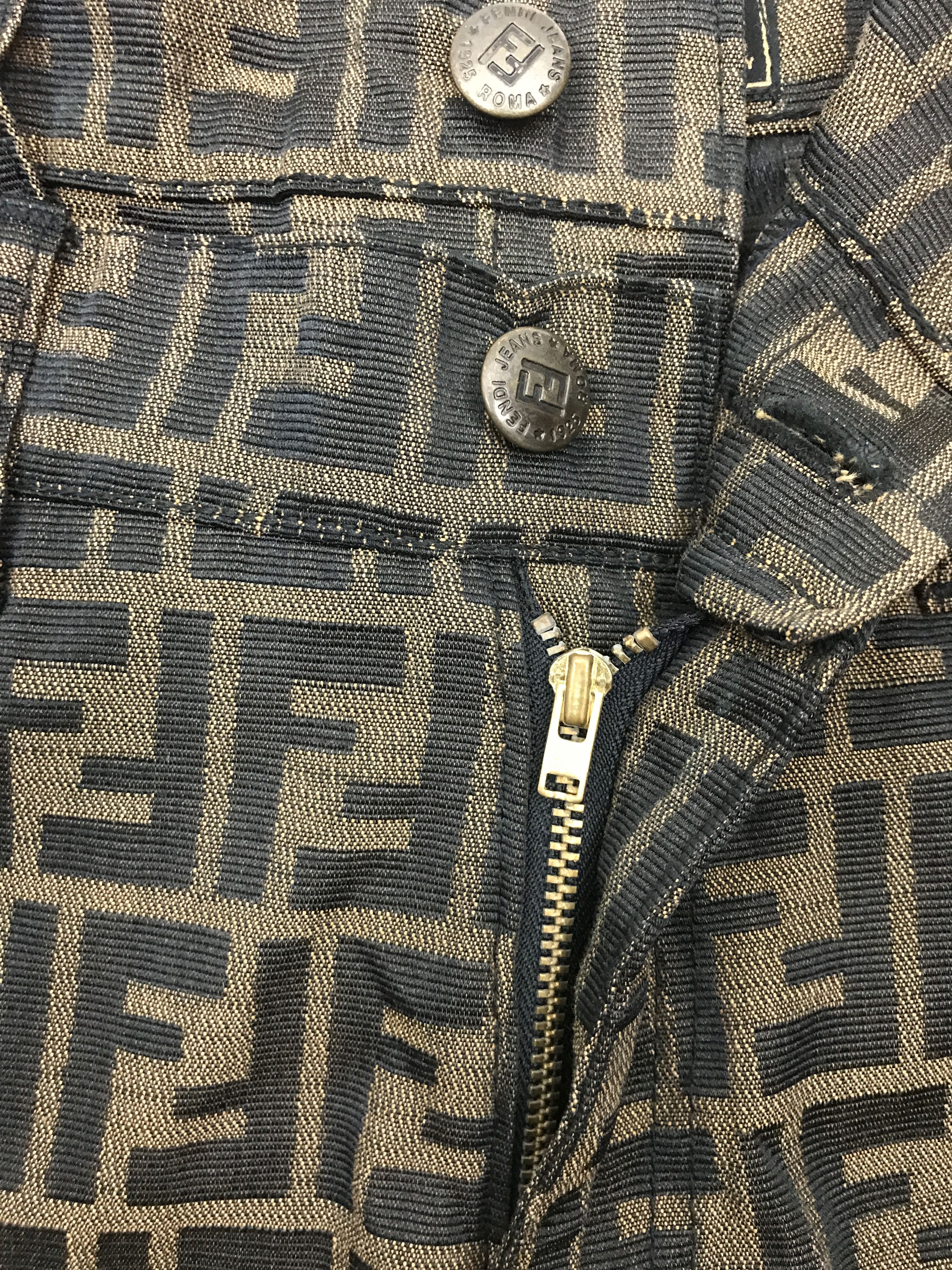 Fendi Vintage Fendi Jeans FF Monogram Size US 29 - 10 Thumbnail