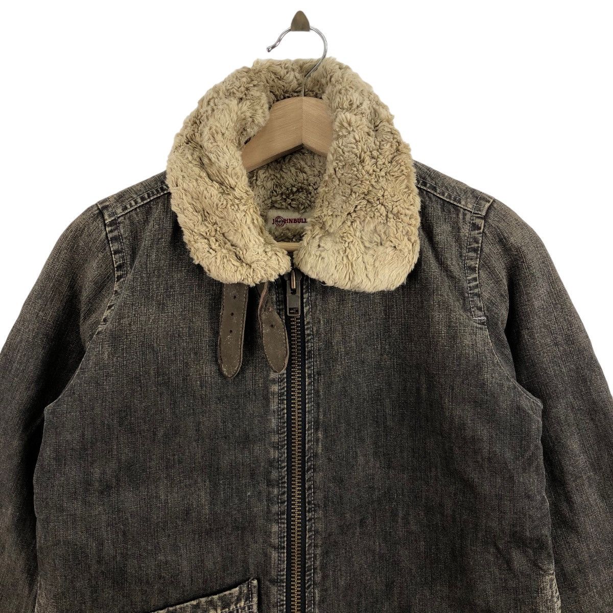 Johnbull Vintage JOHNBULL B3 Denim Shearling Jacket Winter Jacket Size US S / EU 44-46 / 1 - 2 Thumbnail