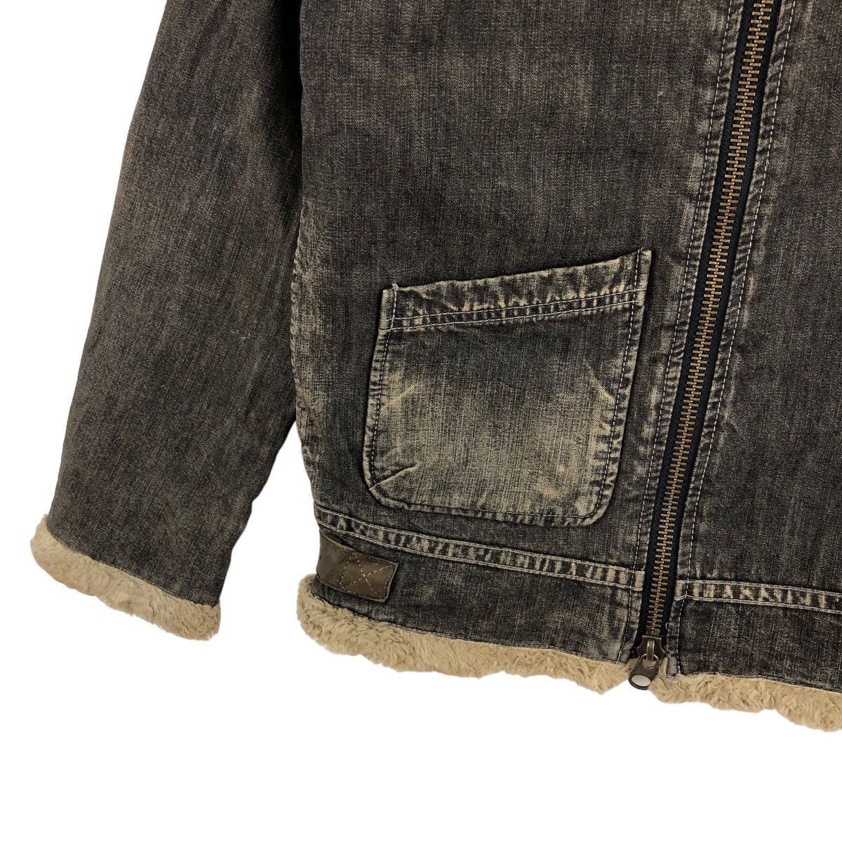 Johnbull Vintage JOHNBULL B3 Denim Shearling Jacket Winter Jacket Size US S / EU 44-46 / 1 - 3 Thumbnail