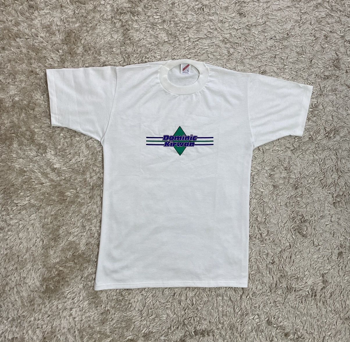 Vintage RARE Vintage 90s t-shirt Dominic Kirwan musician y2k hype Size US L / EU 52-54 / 3 - 1 Thumbnail