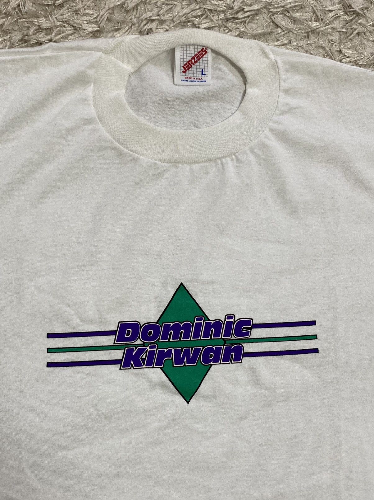 Vintage RARE Vintage 90s t-shirt Dominic Kirwan musician y2k hype Size US L / EU 52-54 / 3 - 3 Thumbnail