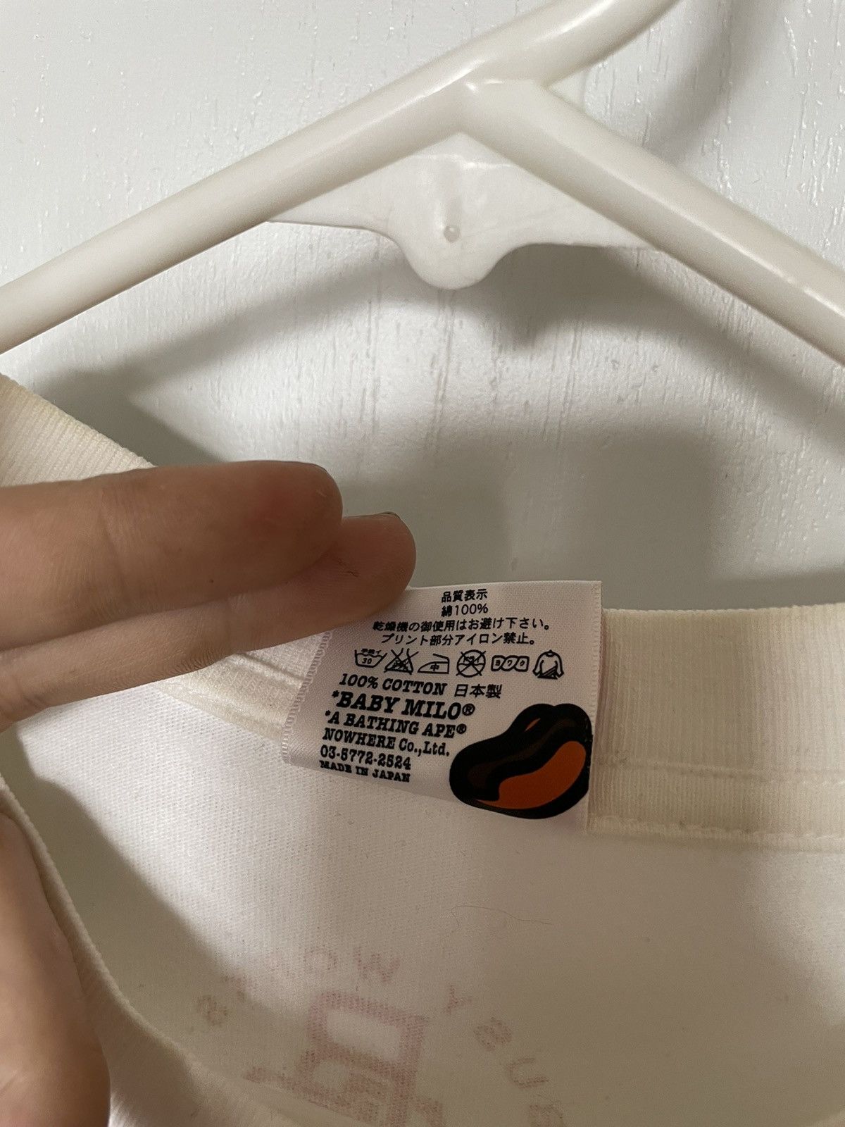 Bape × Swarovski Bape Baby Milo Swarovski Stone T-Shirt White/ Red L Size US L / EU 52-54 / 3 - 4 Thumbnail