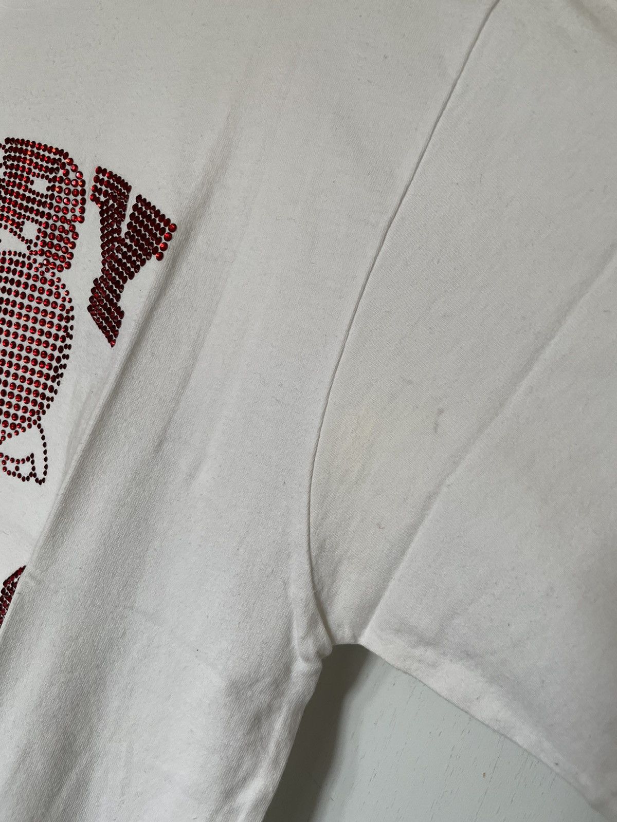 Bape × Swarovski Bape Baby Milo Swarovski Stone T-Shirt White/ Red L Size US L / EU 52-54 / 3 - 9 Thumbnail