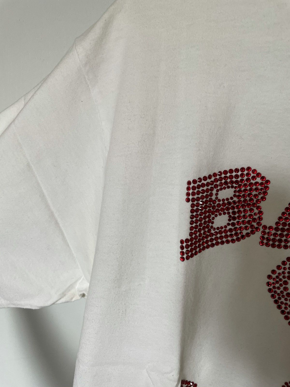 Bape × Swarovski Bape Baby Milo Swarovski Stone T-Shirt White/ Red L Size US L / EU 52-54 / 3 - 11 Thumbnail