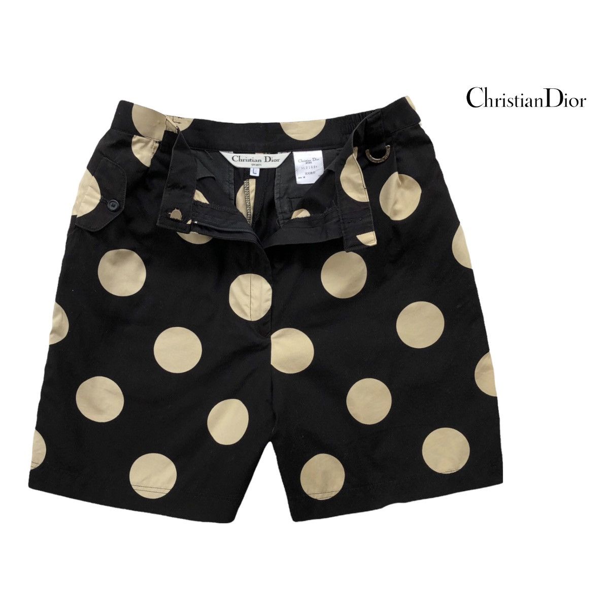 Christian Dior Monsieur Vtg Christian Dior Sport Polka Dot Mini Short Pant For Women Size 28" / US 6 / IT 42 - 1 Thumbnail