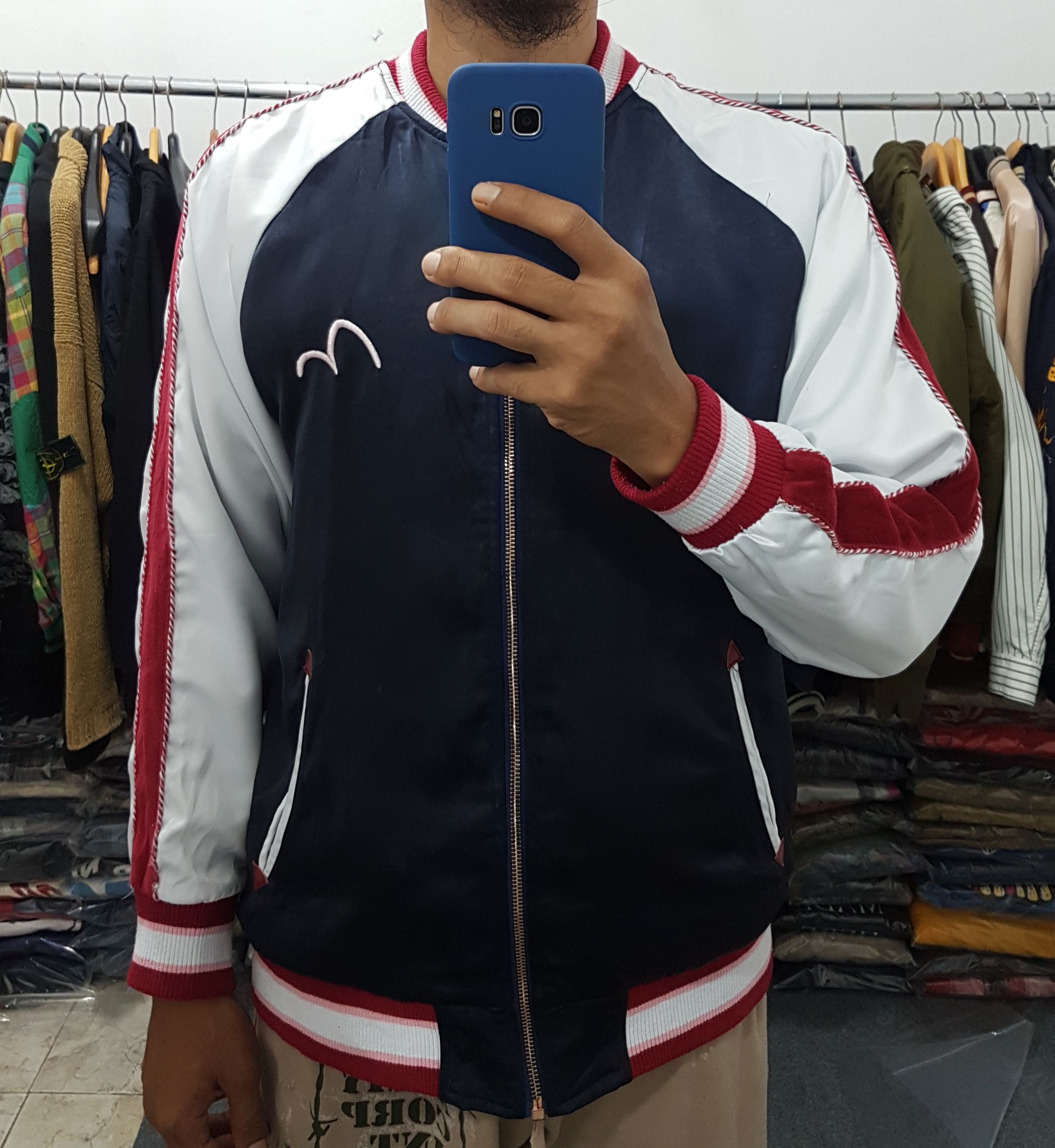 Evisu × Sukajan Souvenir Jacket Fit S To M, Evisu Dragon