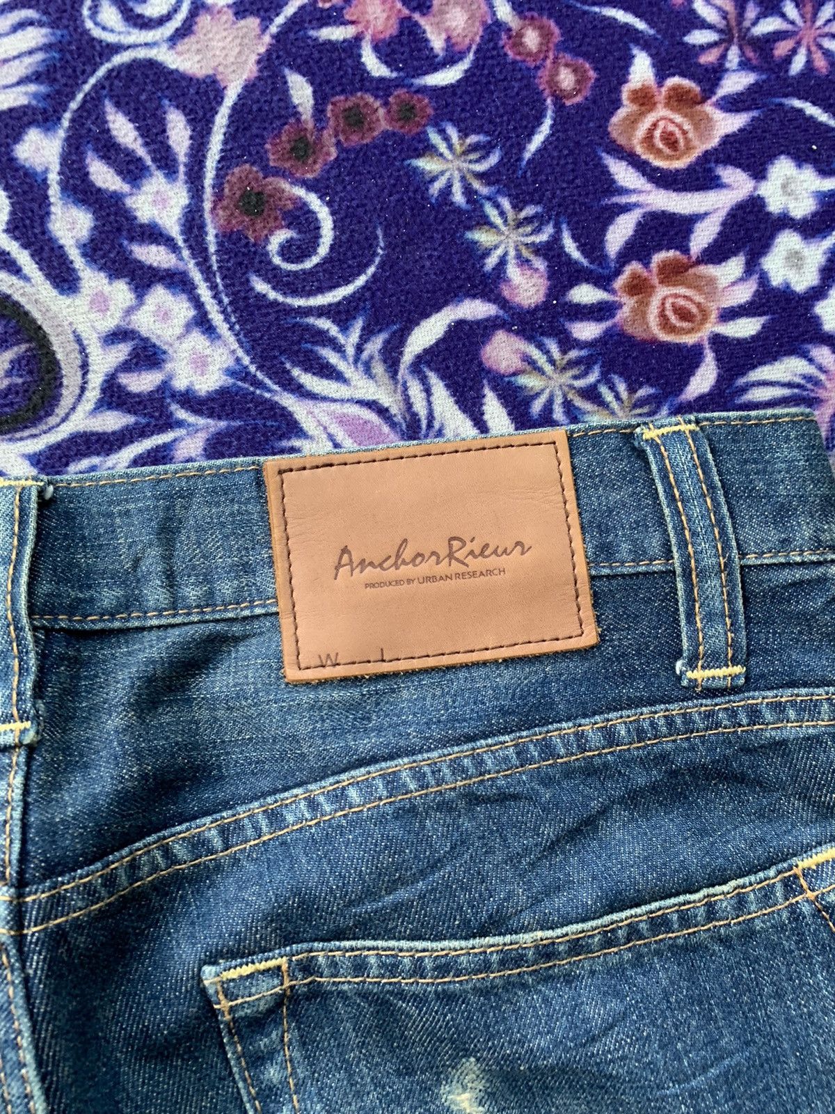 Japanese Brand Anchor Rieur Distressed Denim Size US 32 / EU 48 - 9 Thumbnail