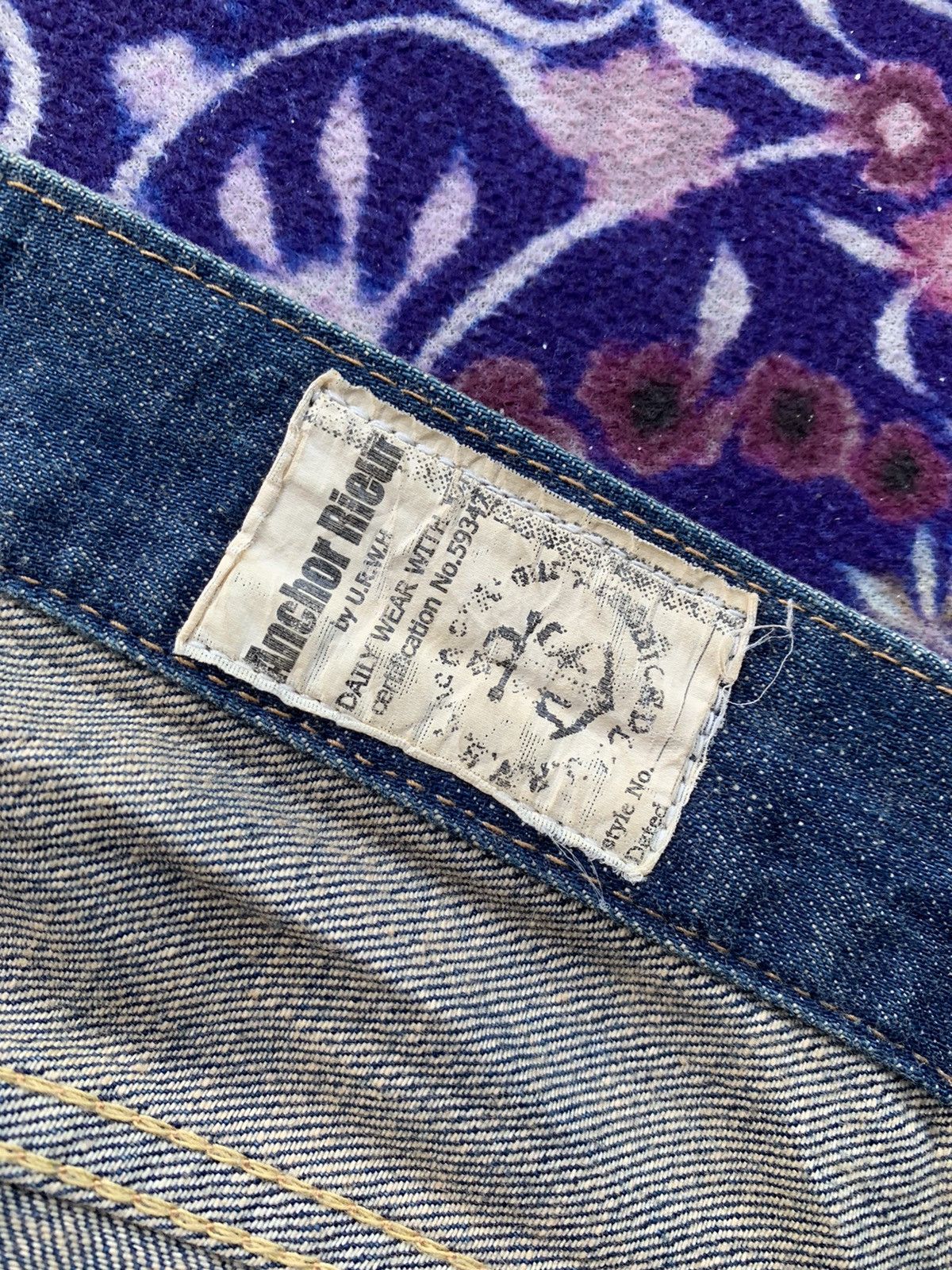 Japanese Brand Anchor Rieur Distressed Denim Size US 32 / EU 48 - 4 Thumbnail