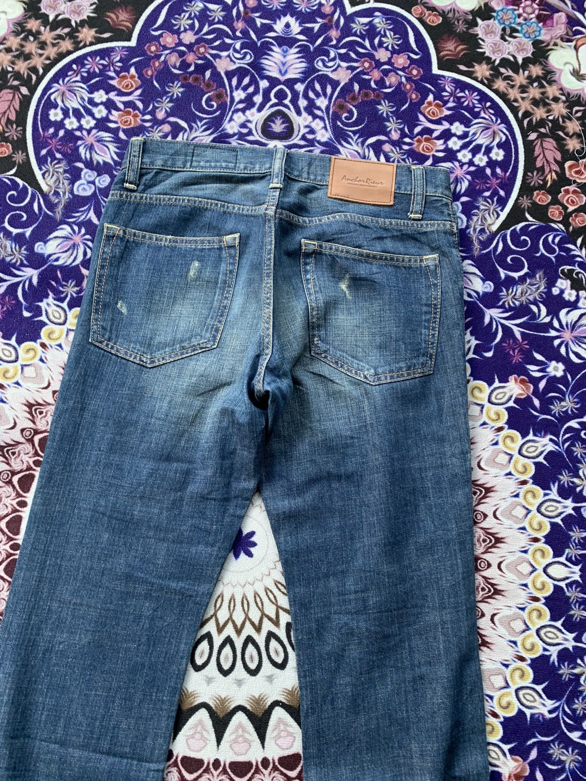 Japanese Brand Anchor Rieur Distressed Denim Size US 32 / EU 48 - 7 Thumbnail