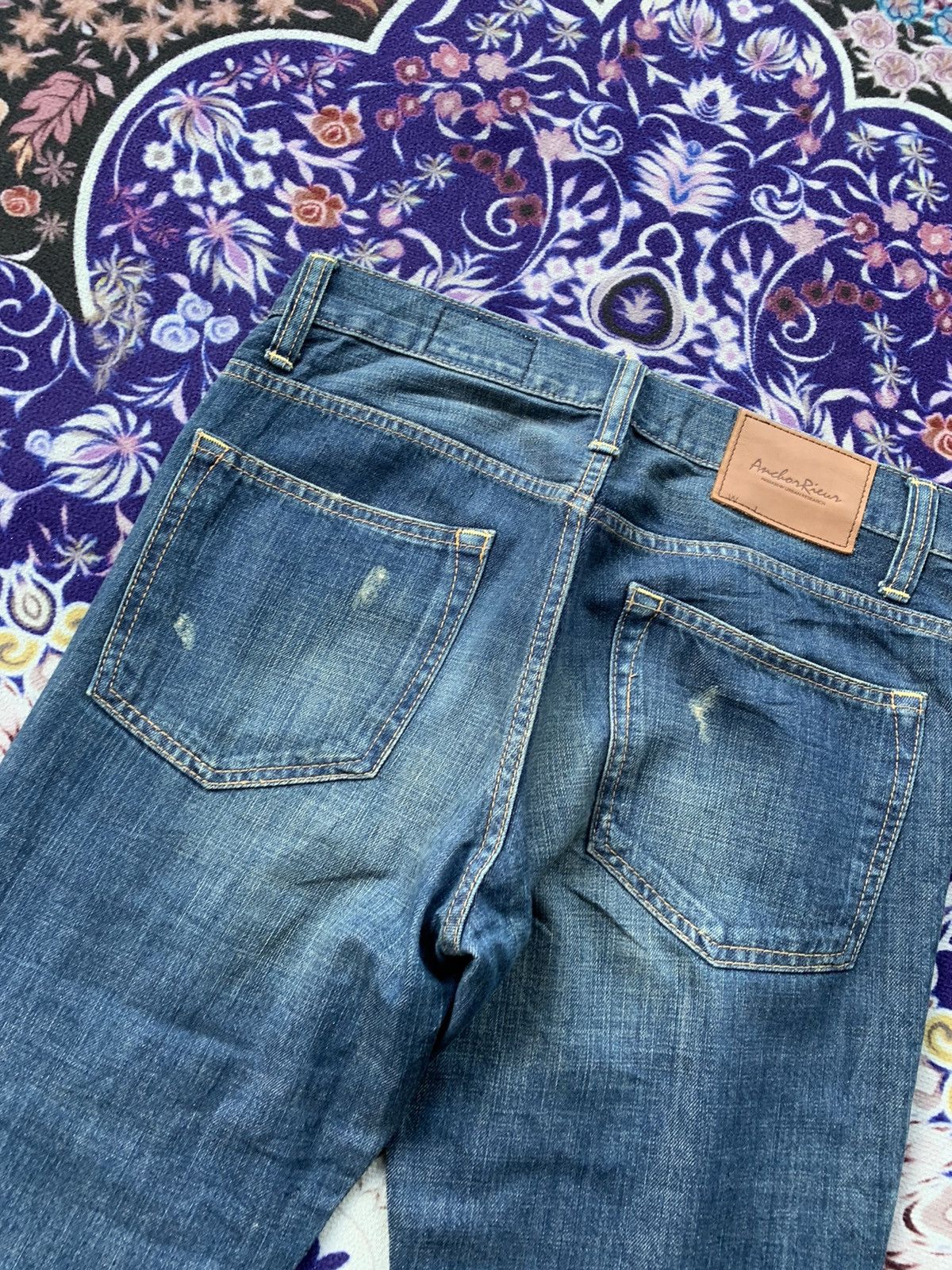 Japanese Brand Anchor Rieur Distressed Denim Size US 32 / EU 48 - 8 Thumbnail