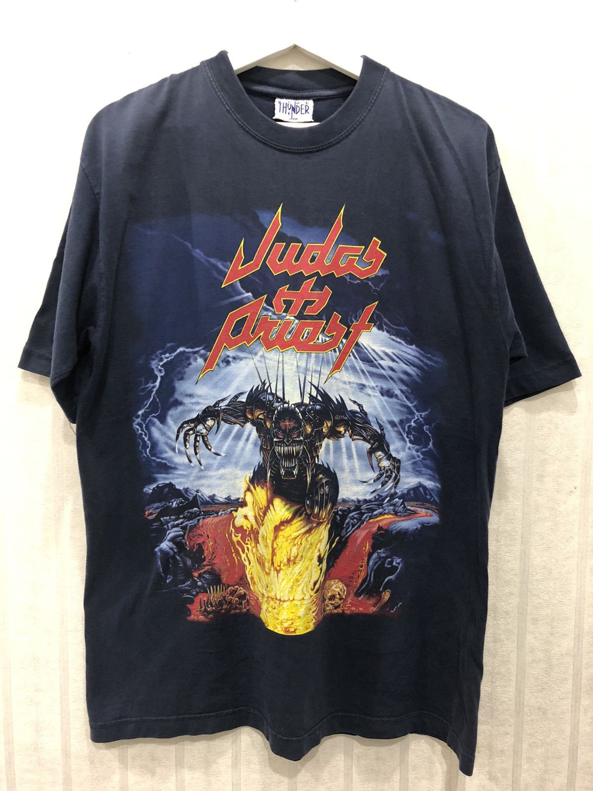 Band Tees × Vintage Vintage 90s JUDAS PRIEST World Tour Band T shirt Size US L / EU 52-54 / 3 - 1 Thumbnail