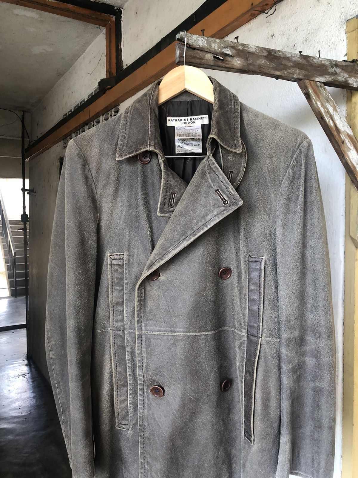 If Six Was Nine Vintage Katharine Hamnett London Distressed Leather Jacket Size US M / EU 48-50 / 2 - 19 Thumbnail