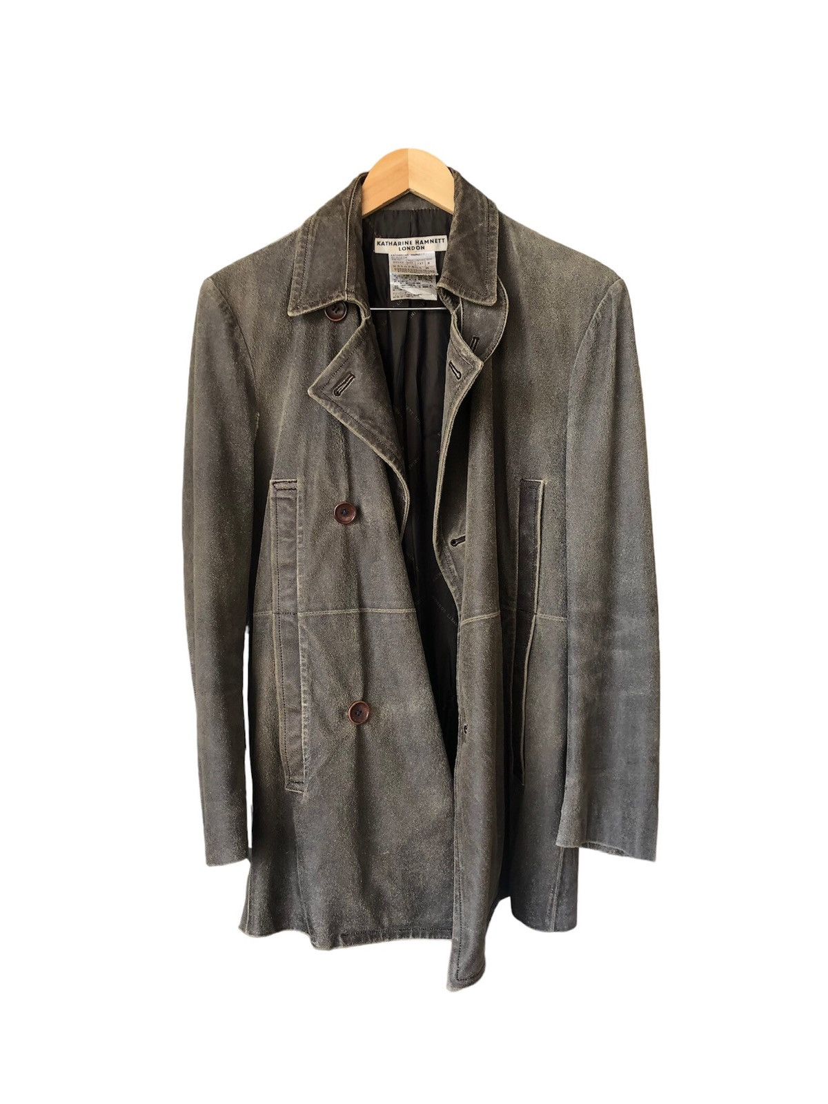 If Six Was Nine Vintage Katharine Hamnett London Distressed Leather Jacket Size US M / EU 48-50 / 2 - 3 Thumbnail