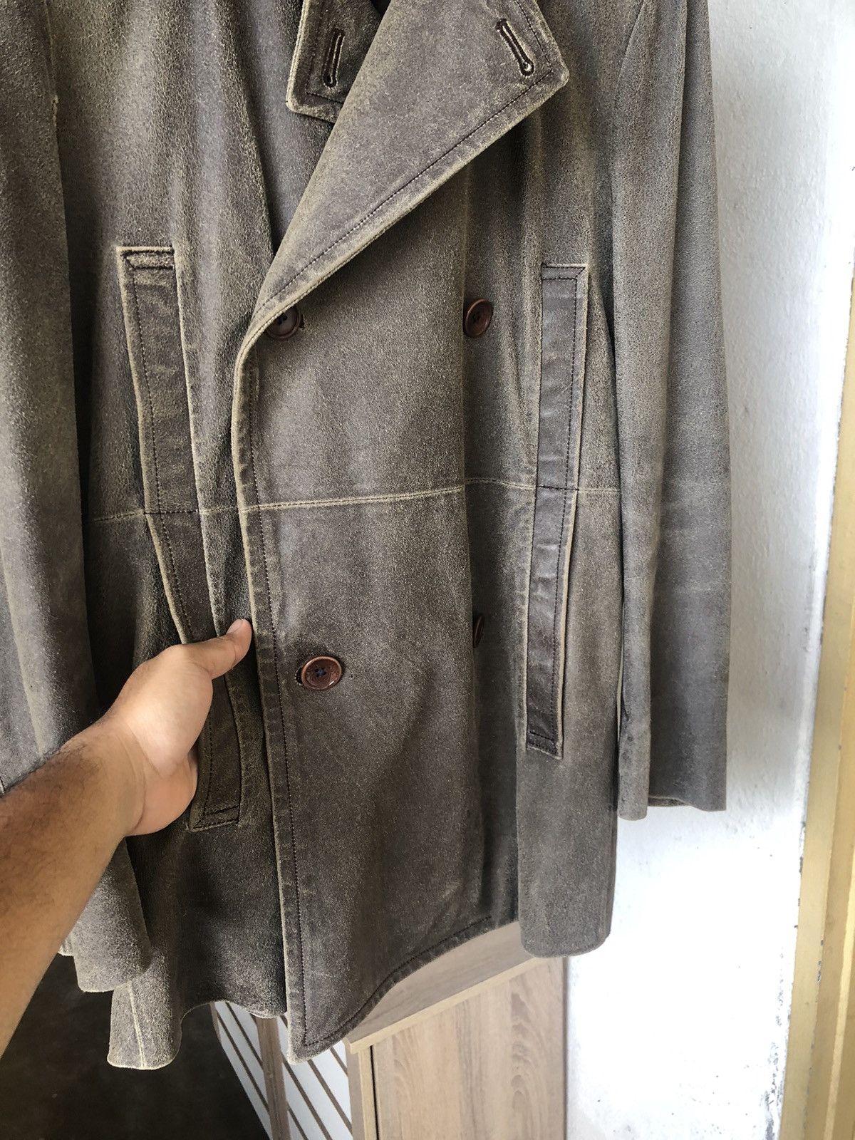 If Six Was Nine Vintage Katharine Hamnett London Distressed Leather Jacket Size US M / EU 48-50 / 2 - 21 Thumbnail
