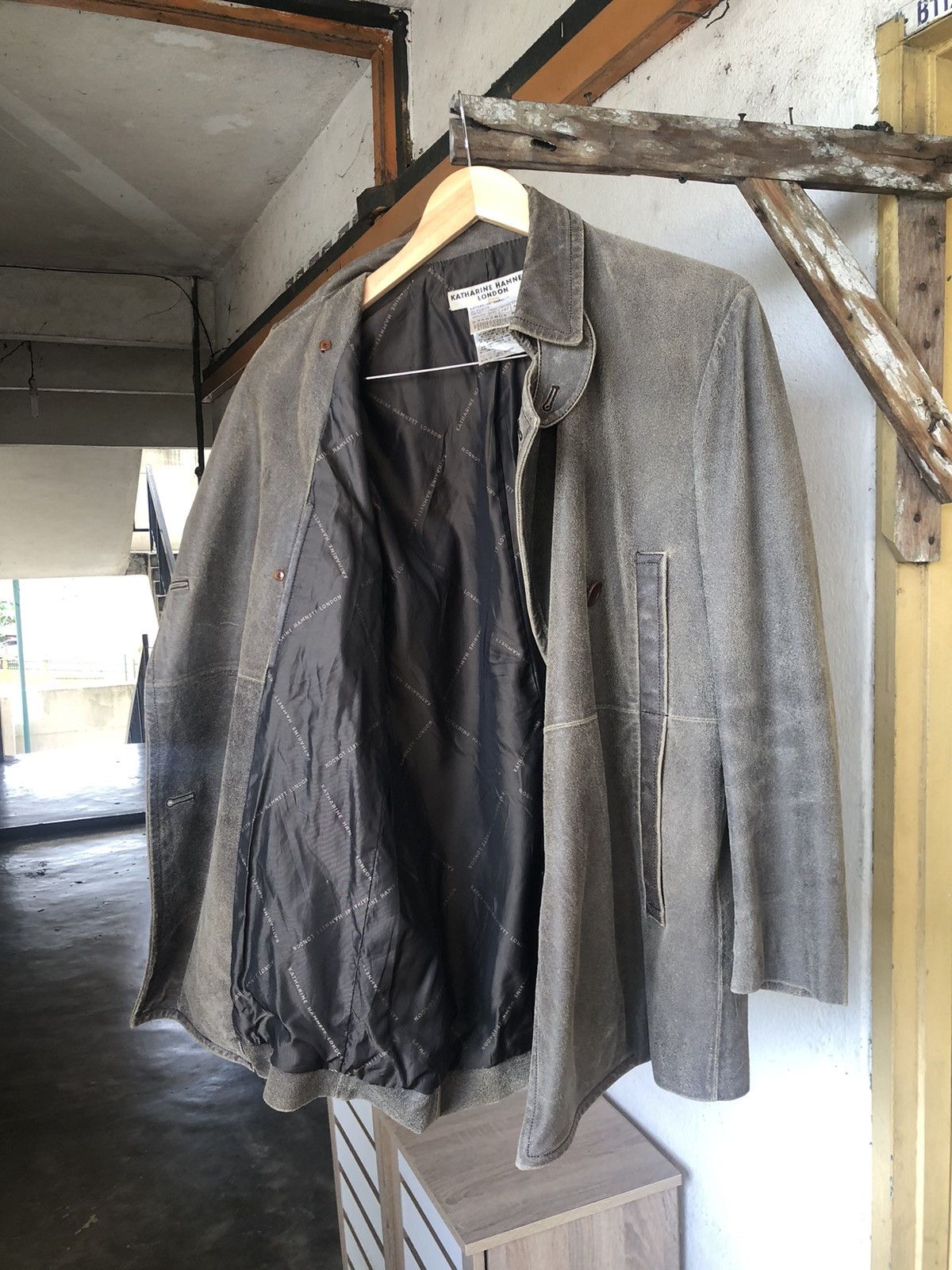 If Six Was Nine Vintage Katharine Hamnett London Distressed Leather Jacket Size US M / EU 48-50 / 2 - 12 Thumbnail
