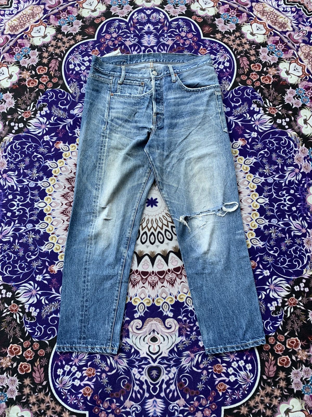 If Six Was Nine Rare RNA Narrow Distresed Denim Size US 34 / EU 50 - 1 Thumbnail