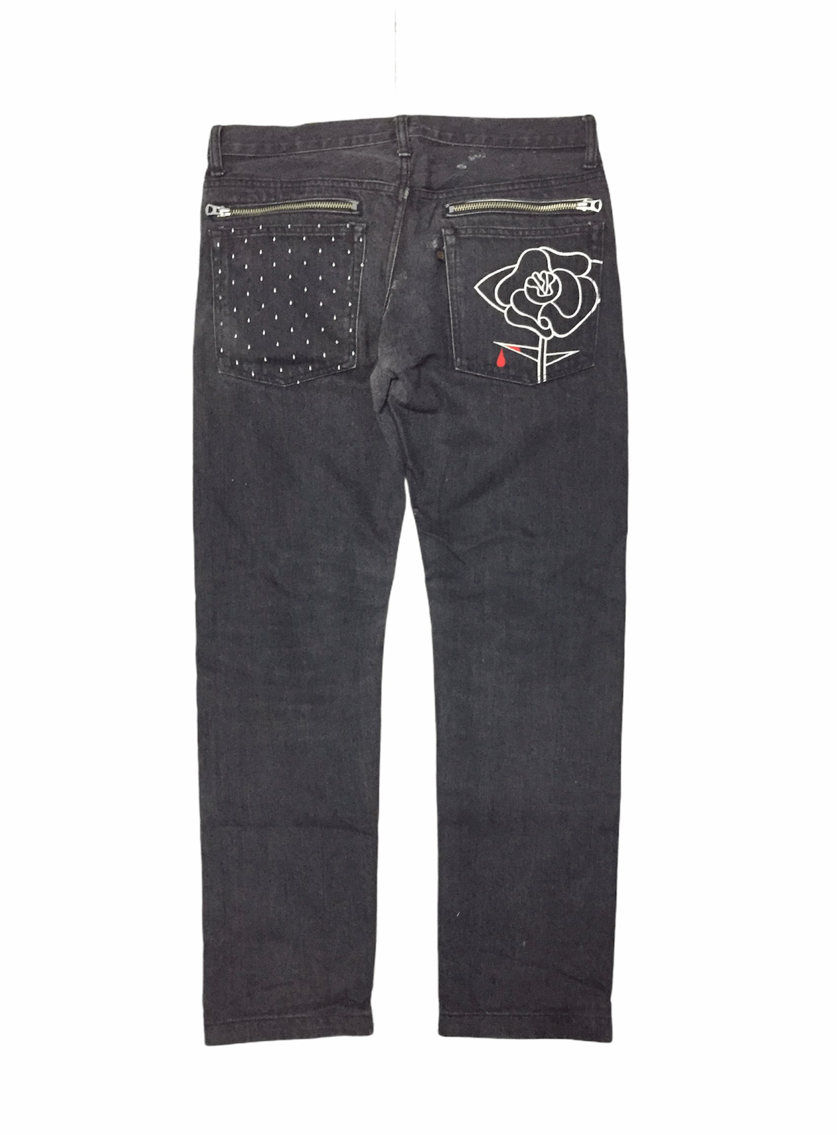 Undercover SS07 UNDERCOVER “PURPLE” Blood Rose “CHAOS” Denim Size US 31 - 2 Thumbnail