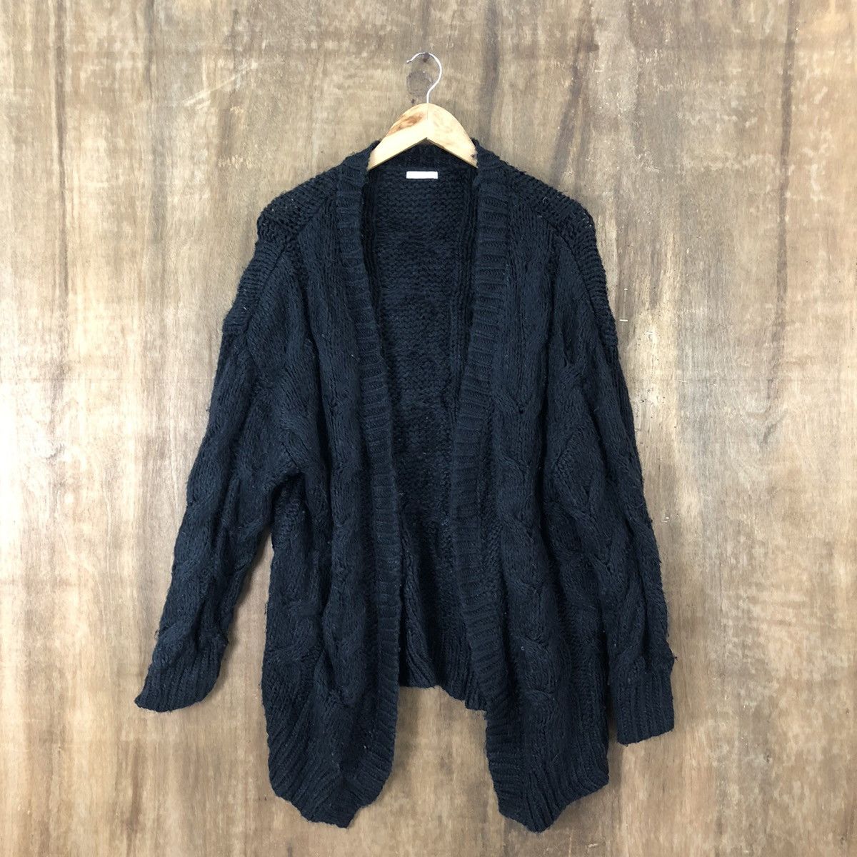 Aran Isles Knitwear Japan Gu Black Cardigan Knitwear #028 Size US XL / EU 56 / 4 - 1 Thumbnail