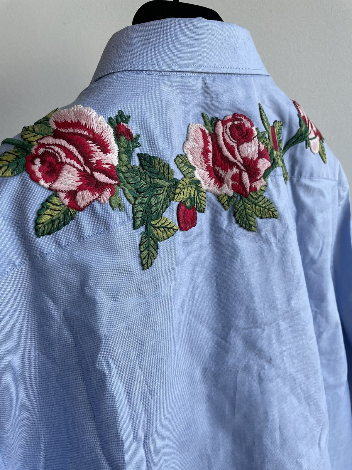 Gucci $1,800 Value Super Runway Rare Embroidery Oxford Shirt New Size US L / EU 52-54 / 3 - 8 Thumbnail