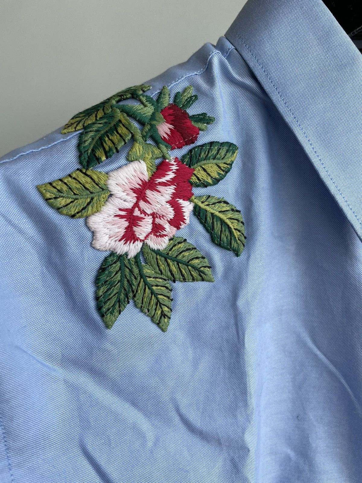 Gucci $1,800 Value Super Runway Rare Embroidery Oxford Shirt New Size US L / EU 52-54 / 3 - 17 Thumbnail