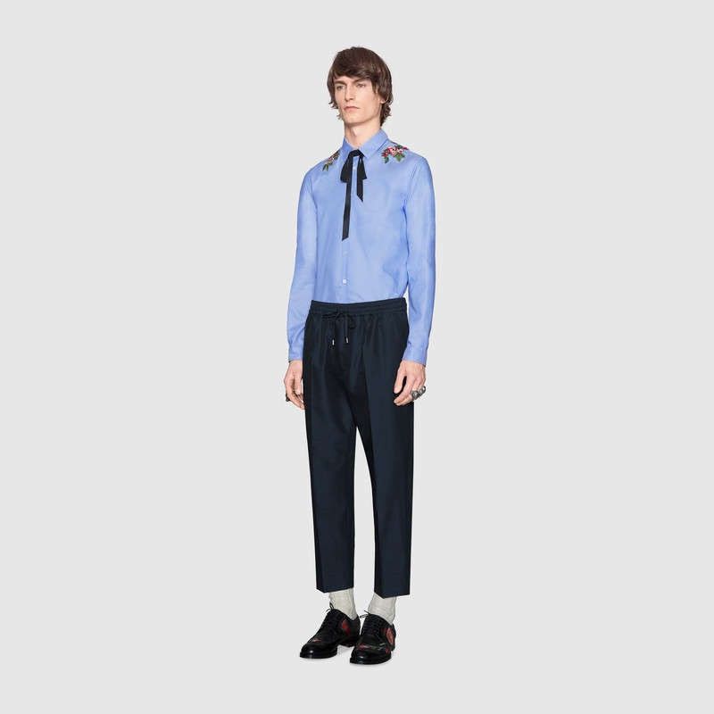 Gucci $1,800 Value Super Runway Rare Embroidery Oxford Shirt New Size US L / EU 52-54 / 3 - 3 Thumbnail