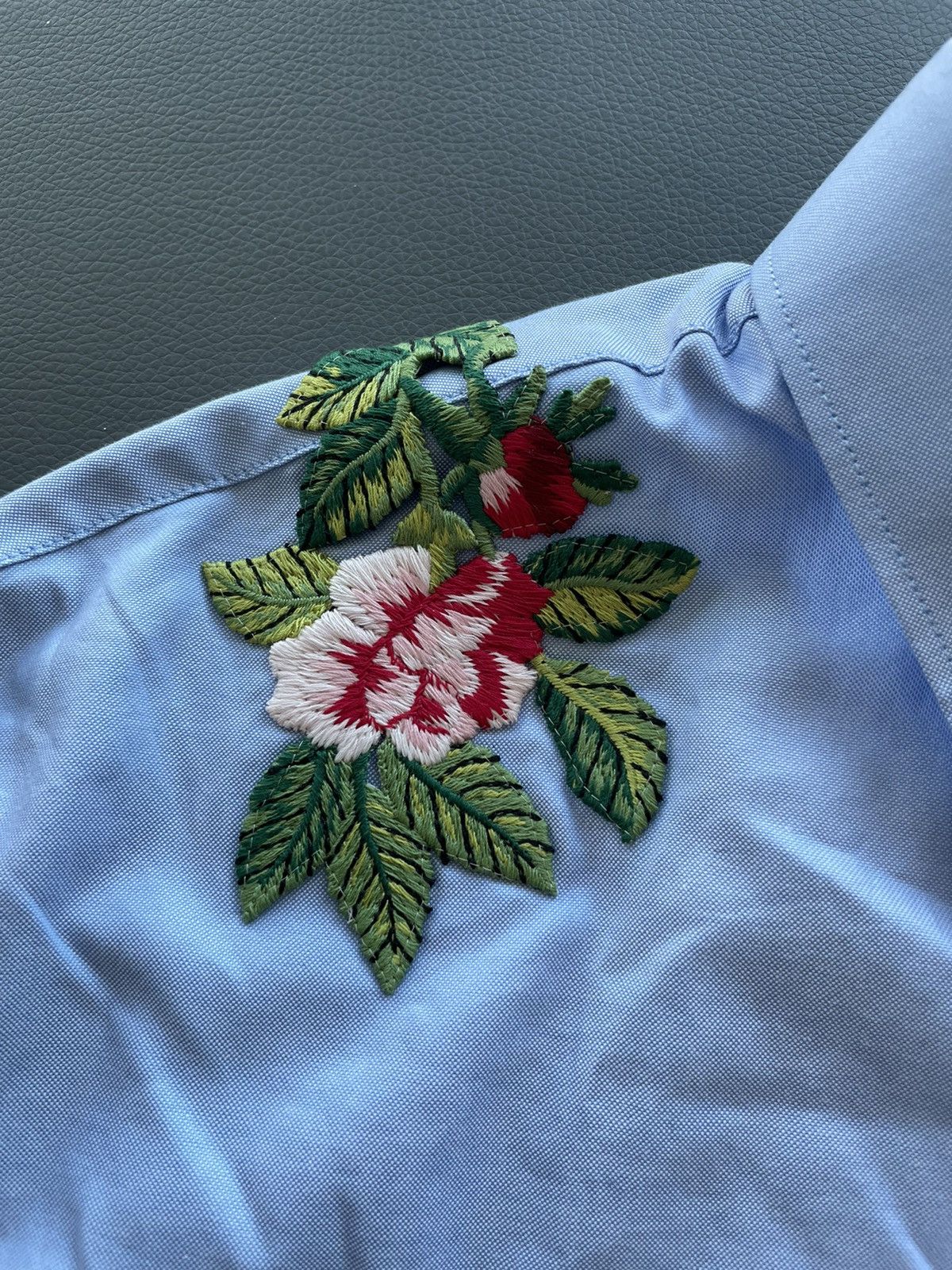 Gucci $1,800 Value Super Runway Rare Embroidery Oxford Shirt New Size US L / EU 52-54 / 3 - 22 Thumbnail