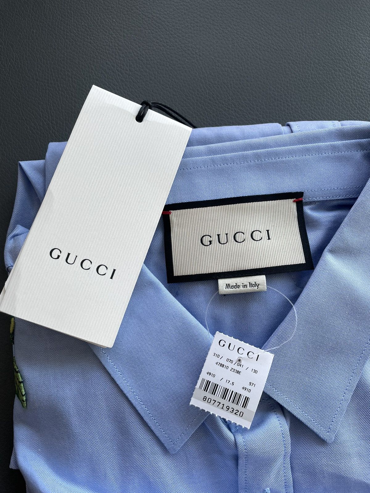 Gucci $1,800 Value Super Runway Rare Embroidery Oxford Shirt New Size US L / EU 52-54 / 3 - 13 Thumbnail