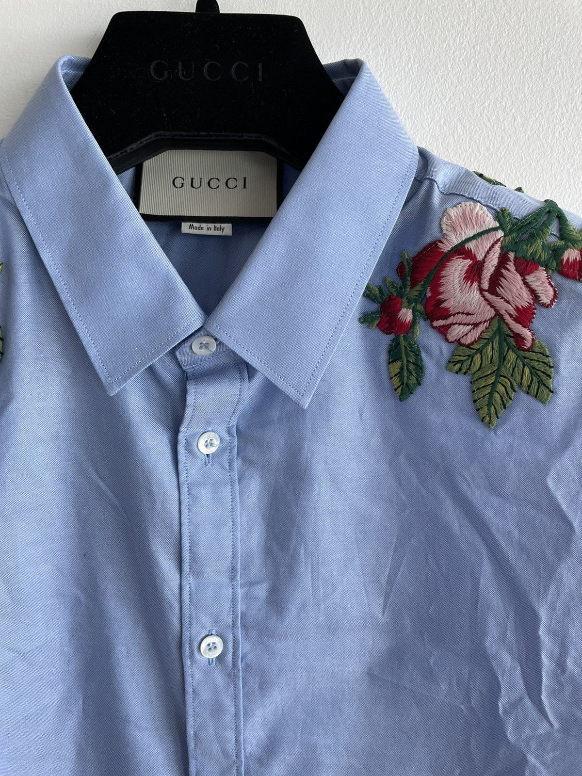Gucci $1,800 Value Super Runway Rare Embroidery Oxford Shirt New Size US L / EU 52-54 / 3 - 7 Thumbnail