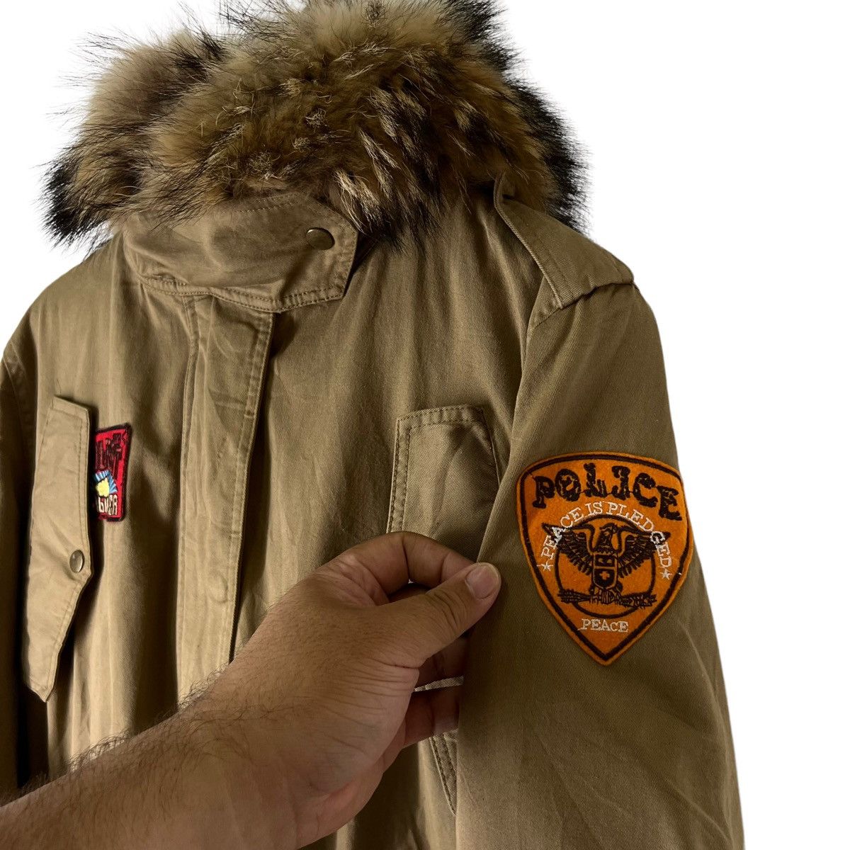 Japanese Brand VINTAGE PARKA MILITARY PATCHES JACKET MINK FUR HOODIE Size US M / EU 48-50 / 2 - 7 Thumbnail