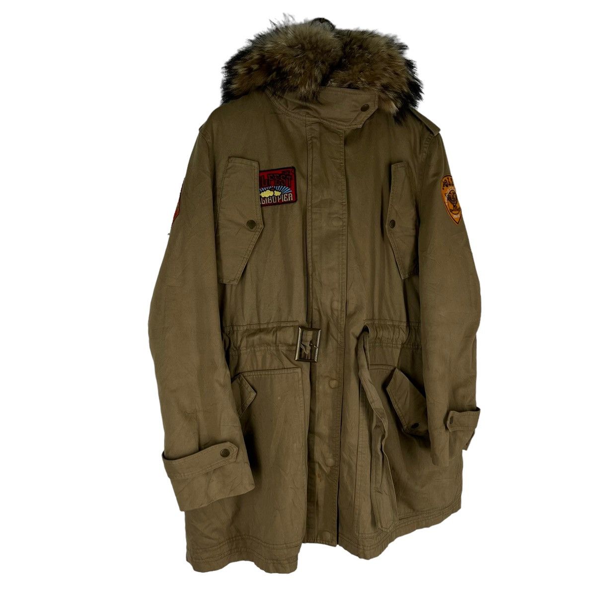 Japanese Brand VINTAGE PARKA MILITARY PATCHES JACKET MINK FUR HOODIE Size US M / EU 48-50 / 2 - 2 Thumbnail