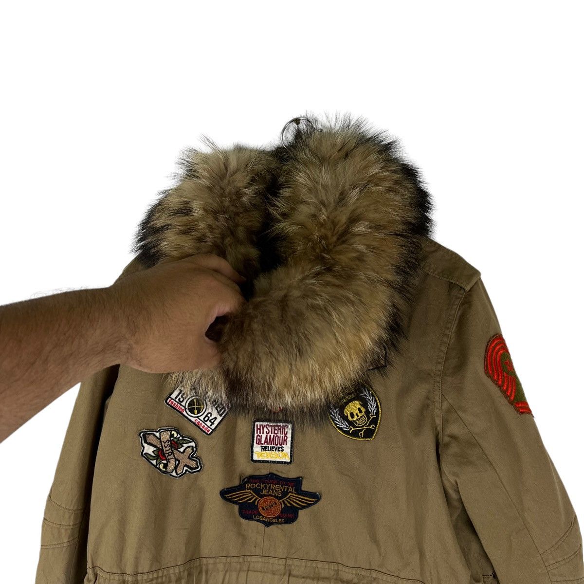 Japanese Brand VINTAGE PARKA MILITARY PATCHES JACKET MINK FUR HOODIE Size US M / EU 48-50 / 2 - 10 Thumbnail